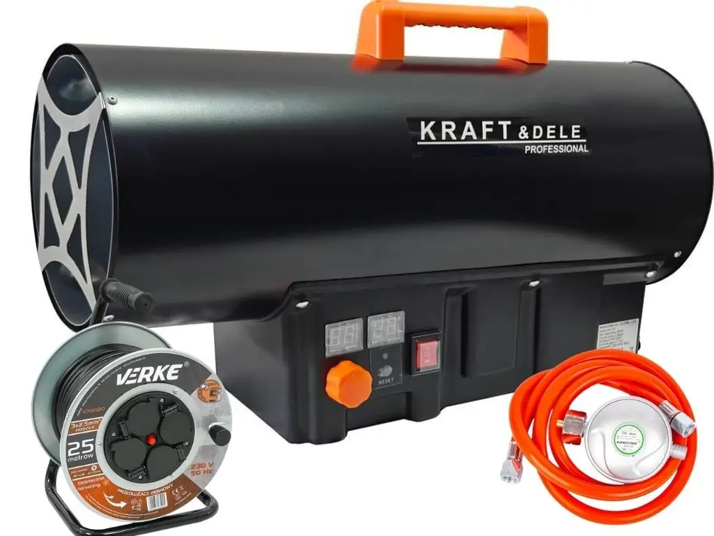 Tun pe gaz Kraft&Dele KD11706, 40kW, cu termostat si tambur prelungitor 20m (3x2.5mm) — imaginea 7
