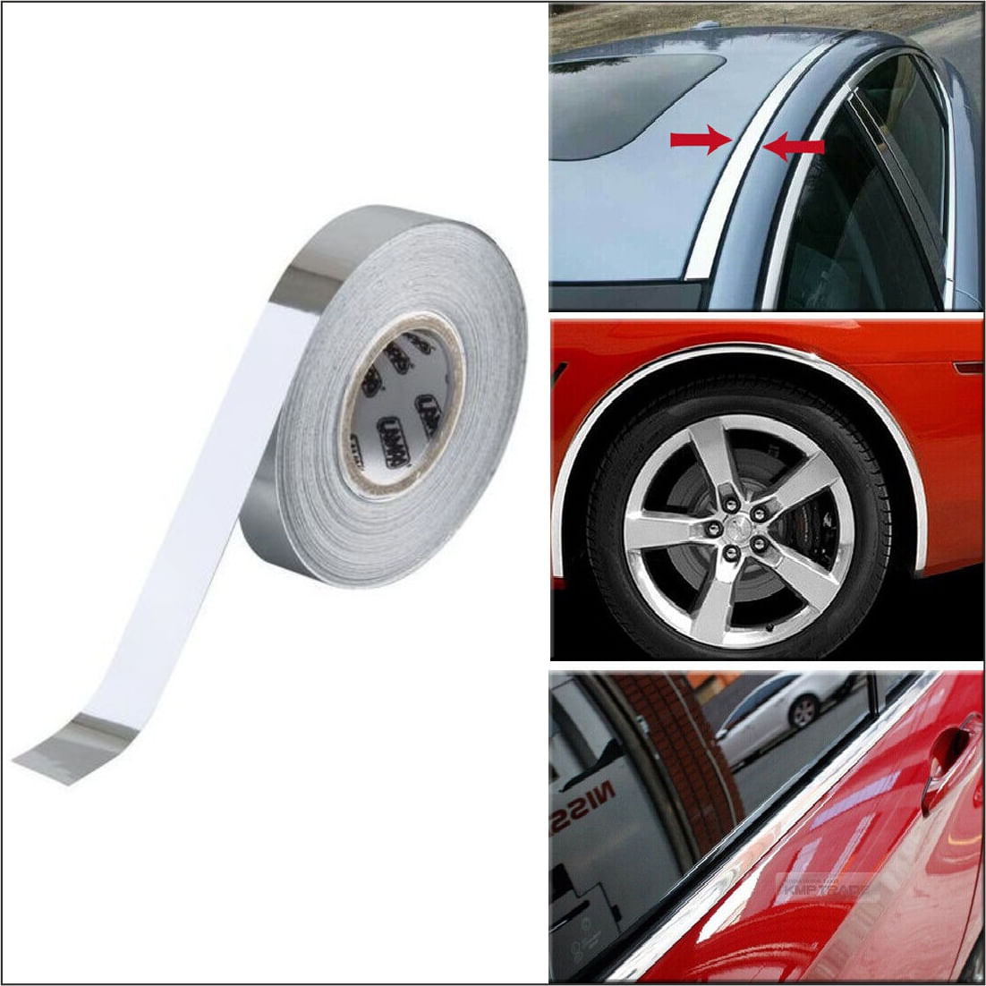 Rola folie crom pentru colantare bandouri sau ornamente auto 150 x