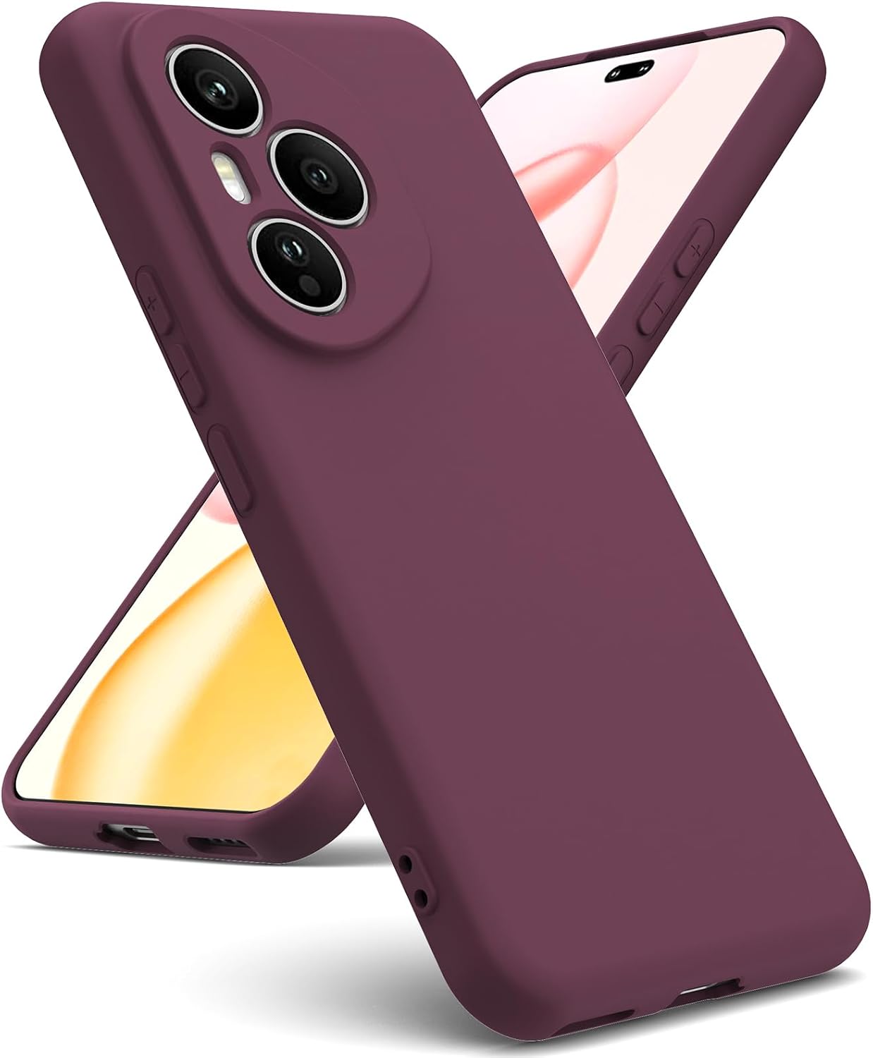 Husa Soft Touch, slim, ALC Mobile, anti soc, compatibila cu Honor 400 Pro, Visiniu Tpu - imagine 5