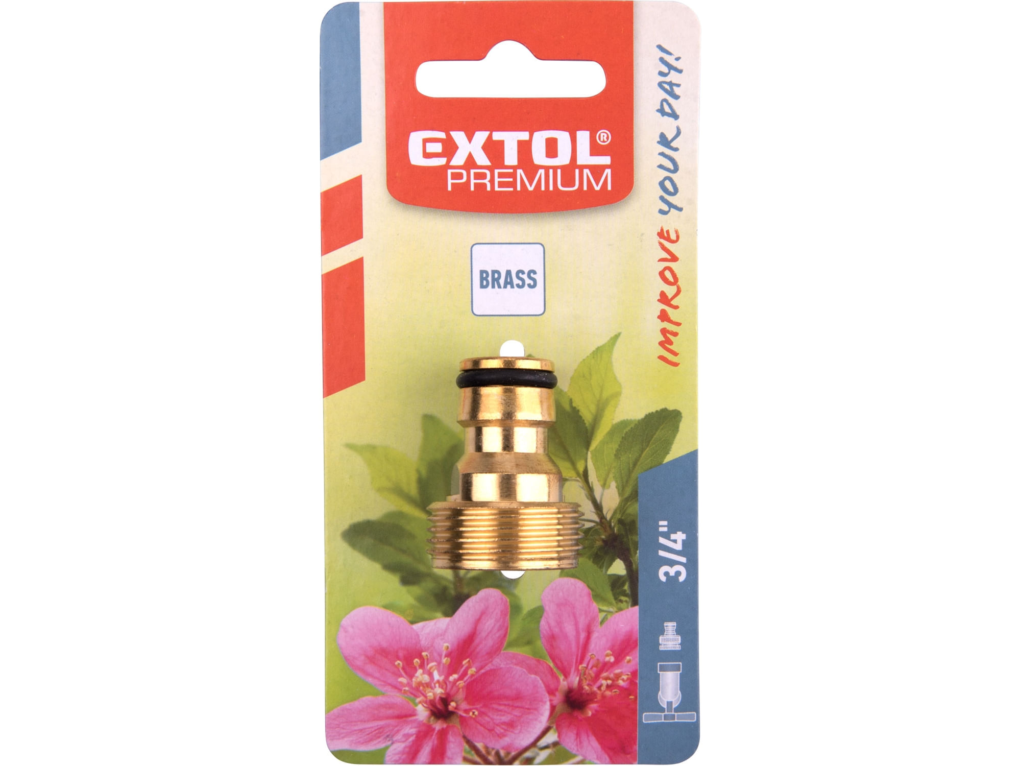 Adaptor exterior filet, 3/4", alama, 8876031, Extol Premium — imaginea 3