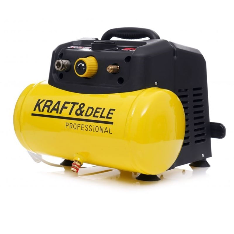 Compresor fara ulei, Kraft&Dele, 6L, 8bar, 1.1kW, 180L/min, KD1415 — imaginea 8