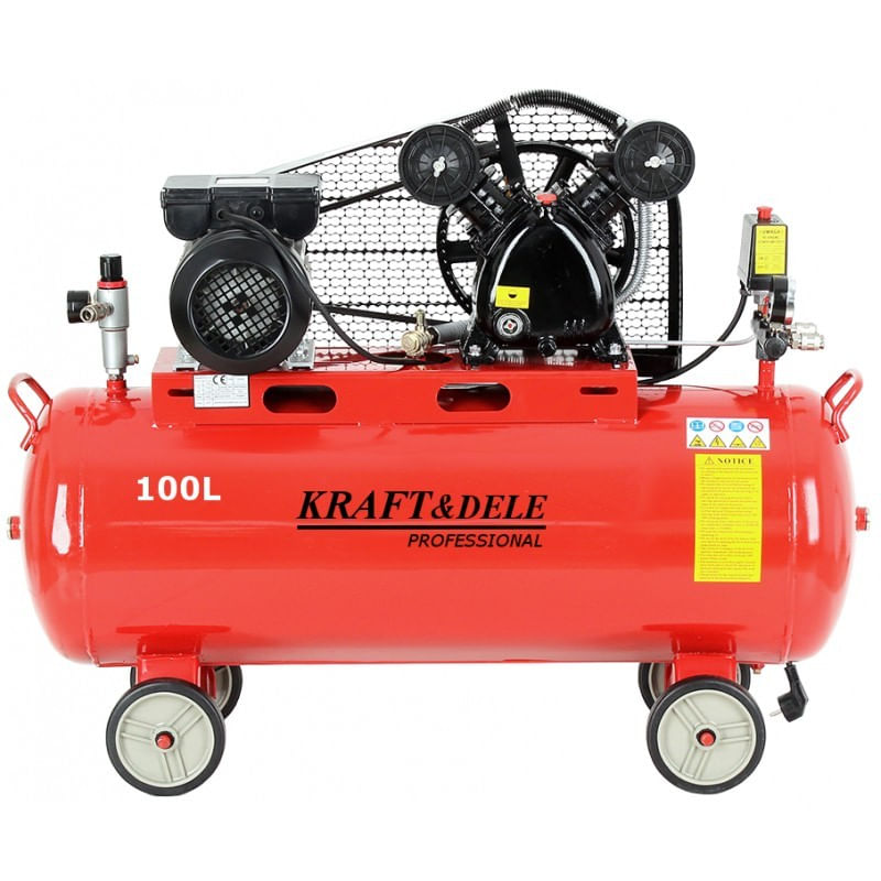 Compresor ulei, 100L 230V, KD1472, Kraft&Dele — imaginea 4