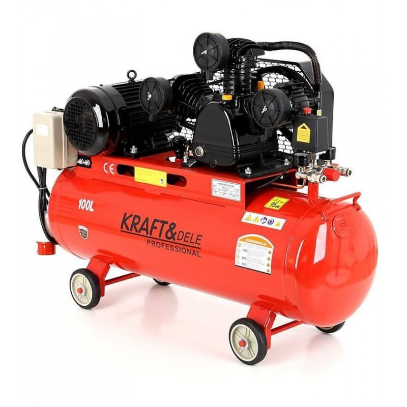 Compresor ulei, 100L 3 pistoane, KD1477, Kraft&Dele — imaginea 2