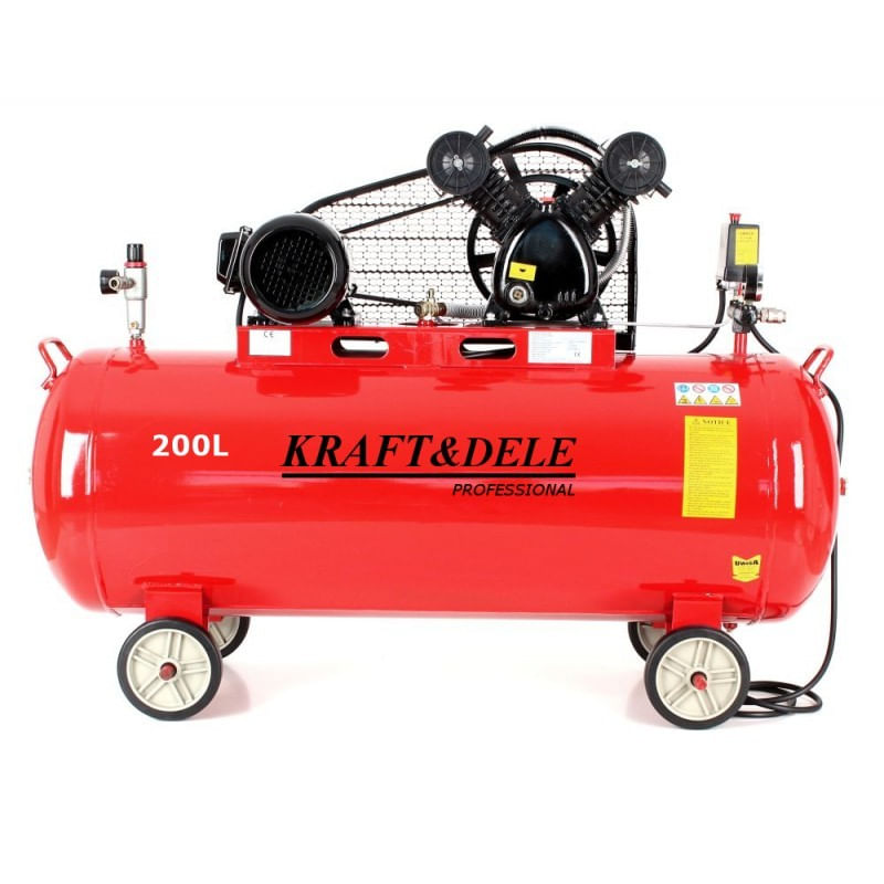 Compresor ulei, 200L 2 pistoane, KD1473, Kraft&Dele — imaginea 2