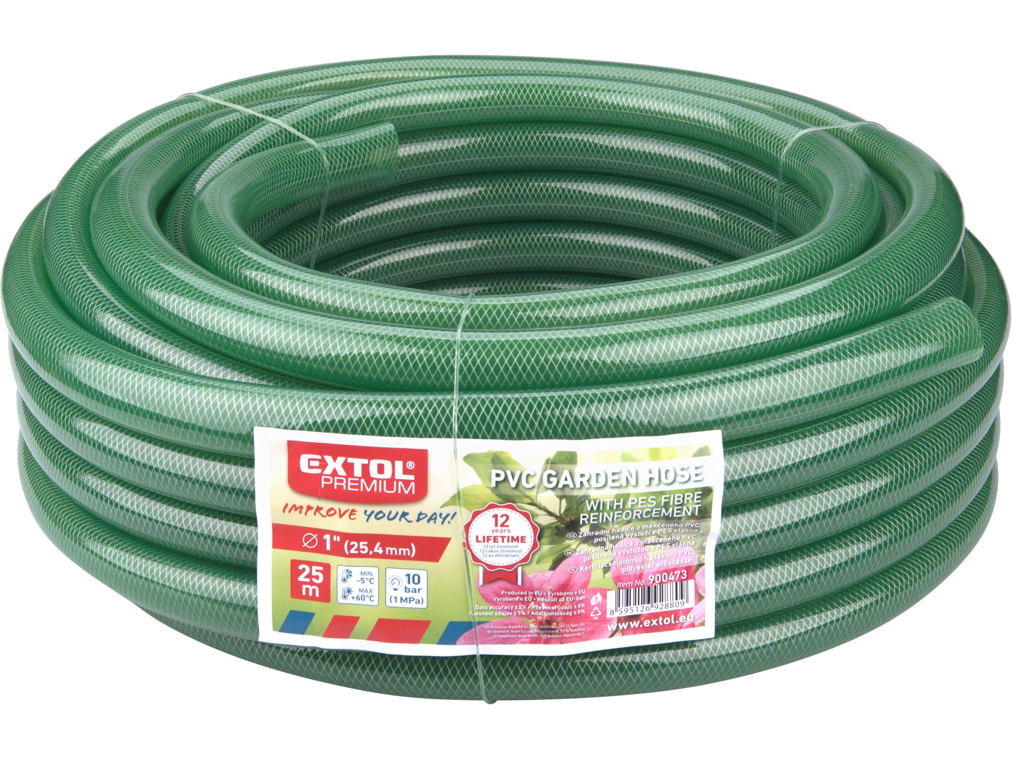 Furtun gradina 1" 25m, EXTOL PREMIUM, 900473, 10 bar — imaginea 2
