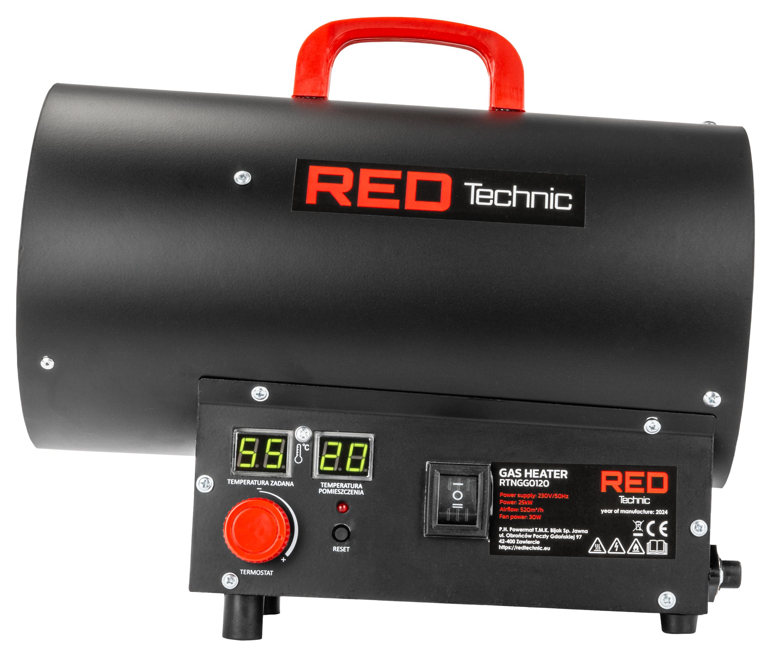 Incalzitor pe gaz 25KW, RED TECHNIC, RTNGG0120 — imaginea 2