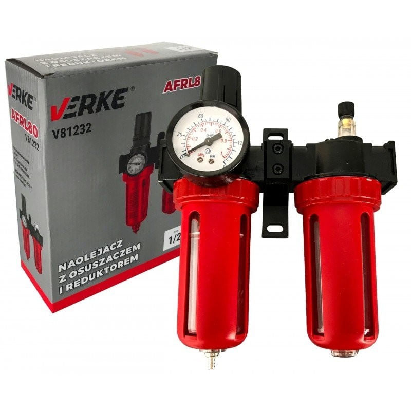 Lubrificator pentru scule penumatice, Verke V81232, cu reductor, 1/2" — imaginea 2