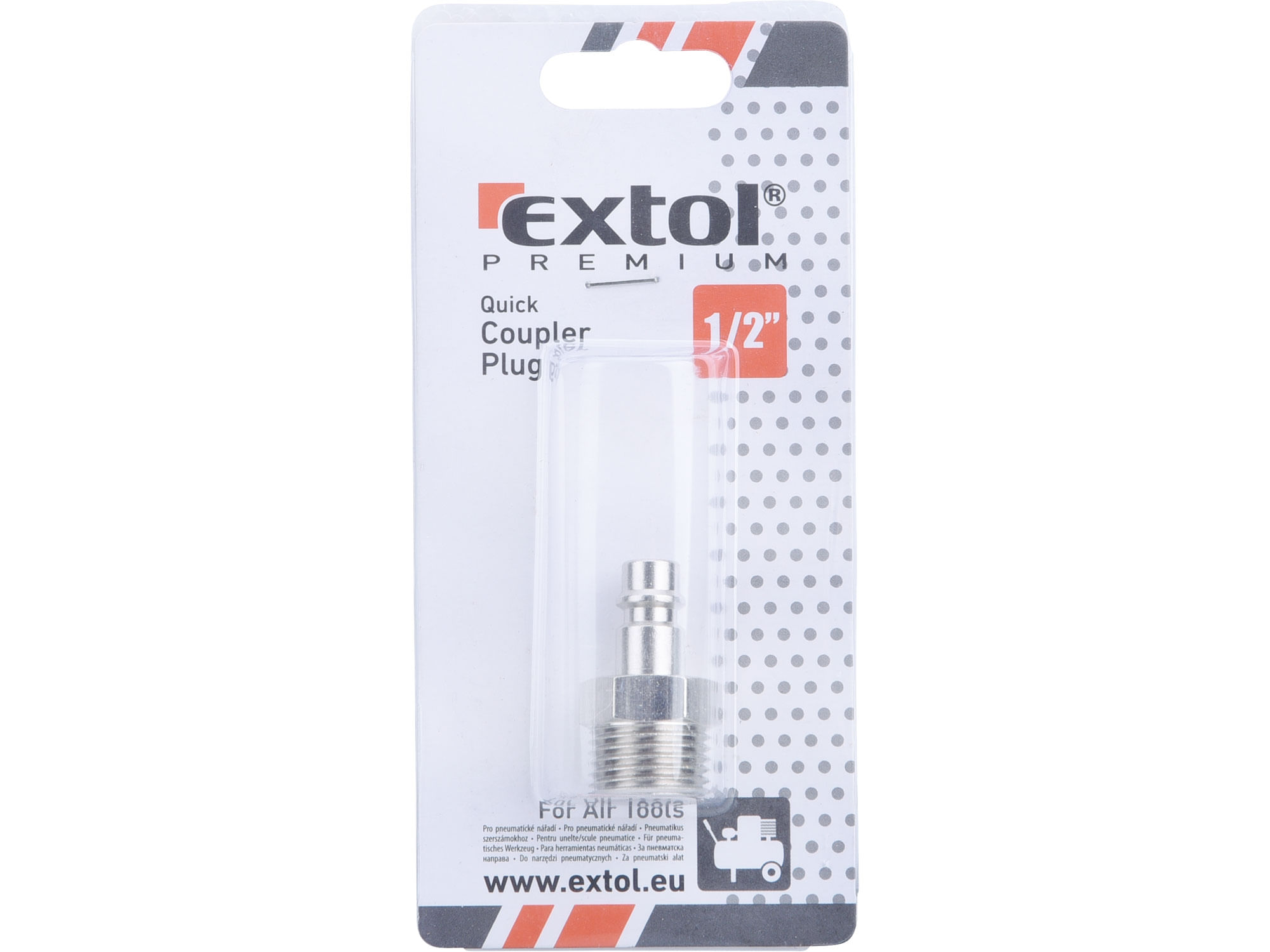 Quick coupler plug, EXTOL PREMIUM, 8865123, G-1/2" — imaginea 2
