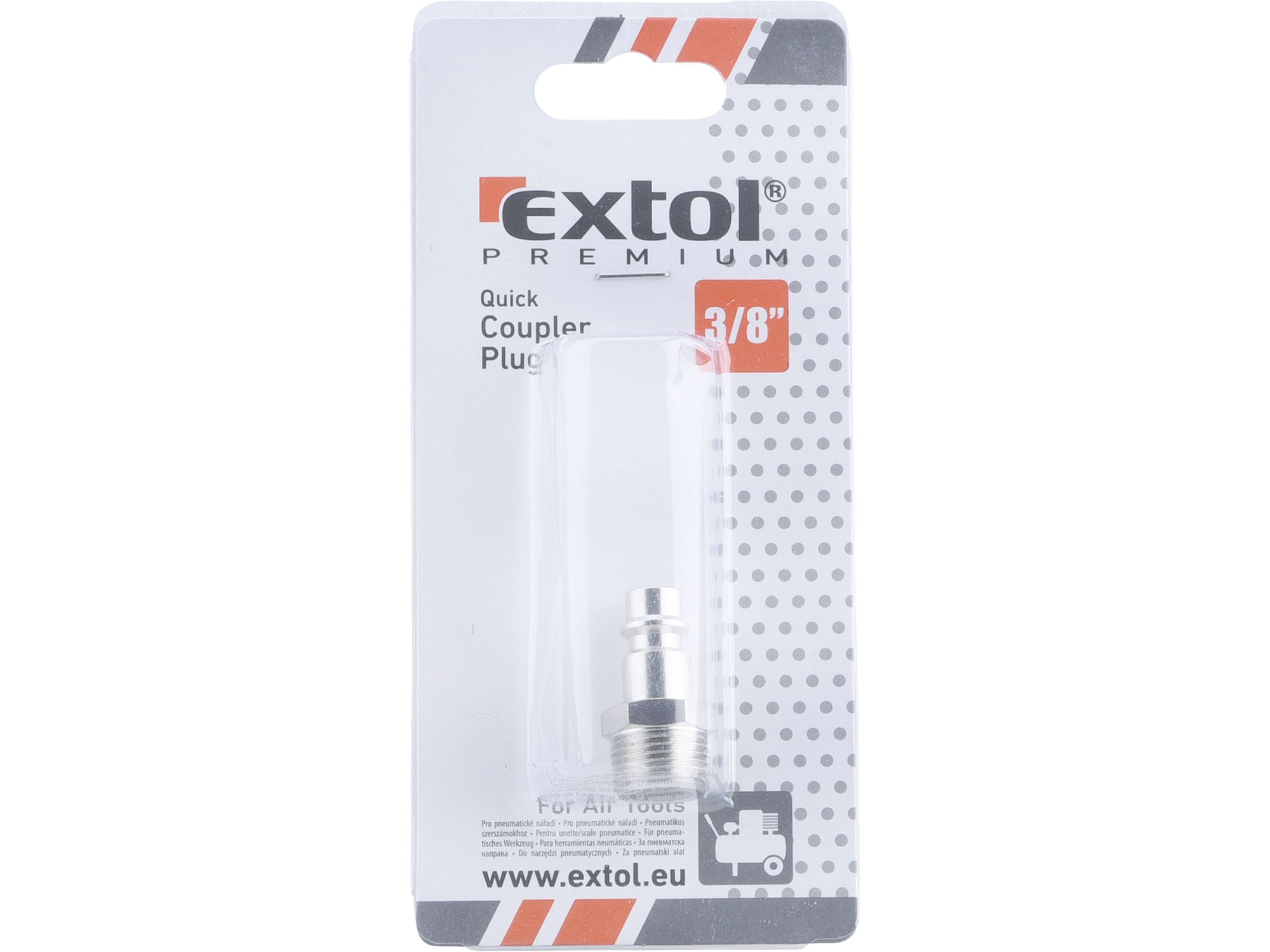 Quick coupler plug, G-3/8", 8865122, EXTOL PREMIUM — imaginea 2