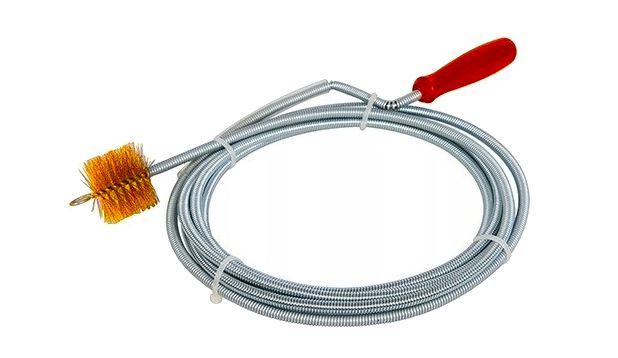 Spirala de canalizare pentru tevi cu perie 6mm x 3m, Kraft&Dele, KD11768