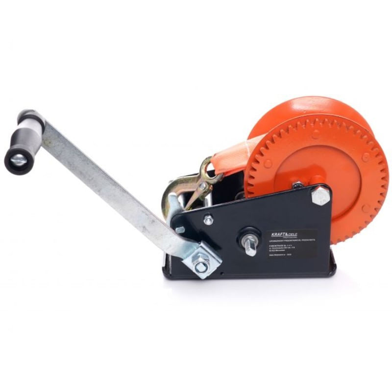 Troliu manual, Kraft&Dele, cu centura, 50mm, 10m, 1588kg