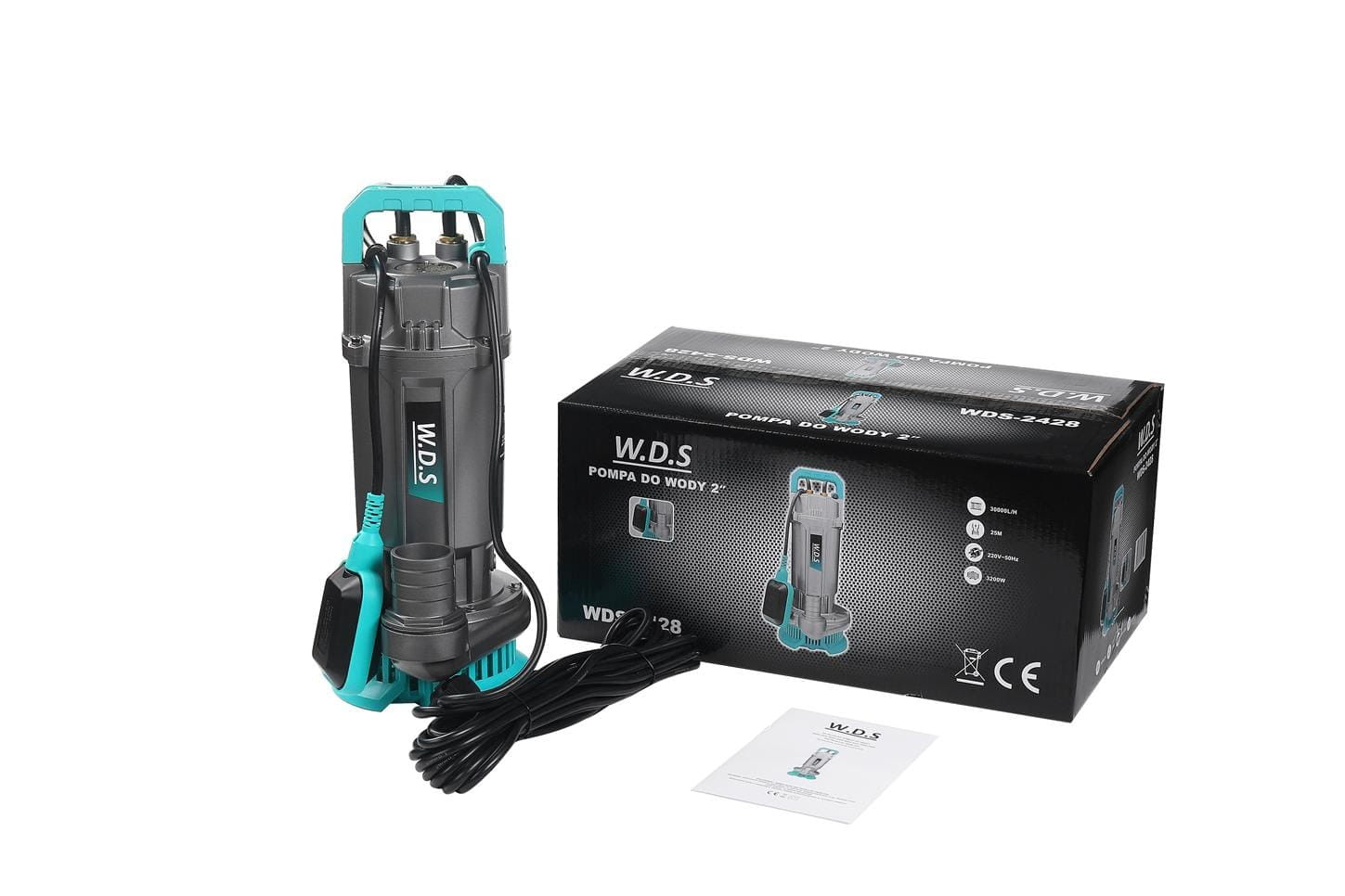 Pompa submersibila apa curata/murdara, KRAFT&DELE, 3200W, WDS WDS2428, 30000L/h, plutitor inclus — imaginea 4