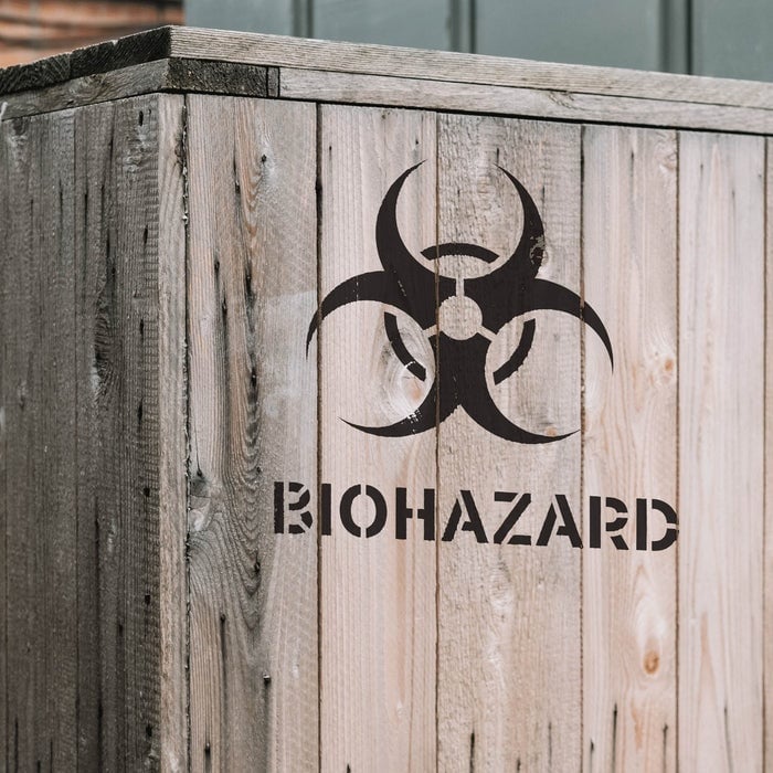 Sablon Perete vopsire, tencuiala 0.7mm Biohazard Symbol Refolosibil, model MXSP7217, 600 x 600 mm, 0.70mm