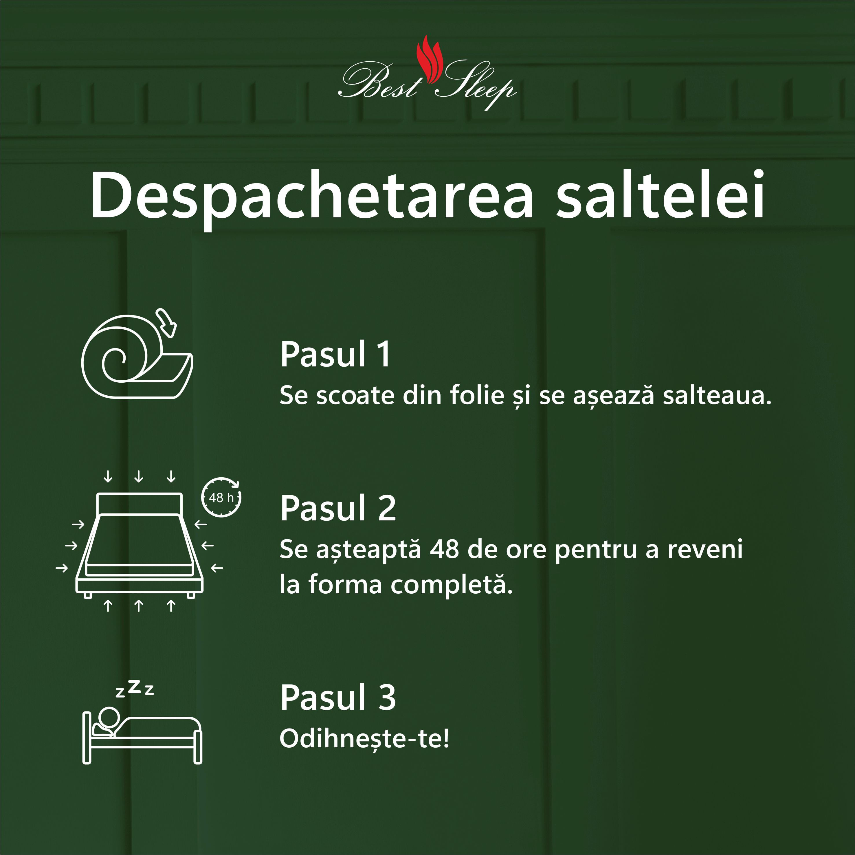Saltea Superortopedica, Bestsleep, Base DoubleSide Bambus,100x190x18cm, hipoalegenic, bambus detasabila — imaginea 3
