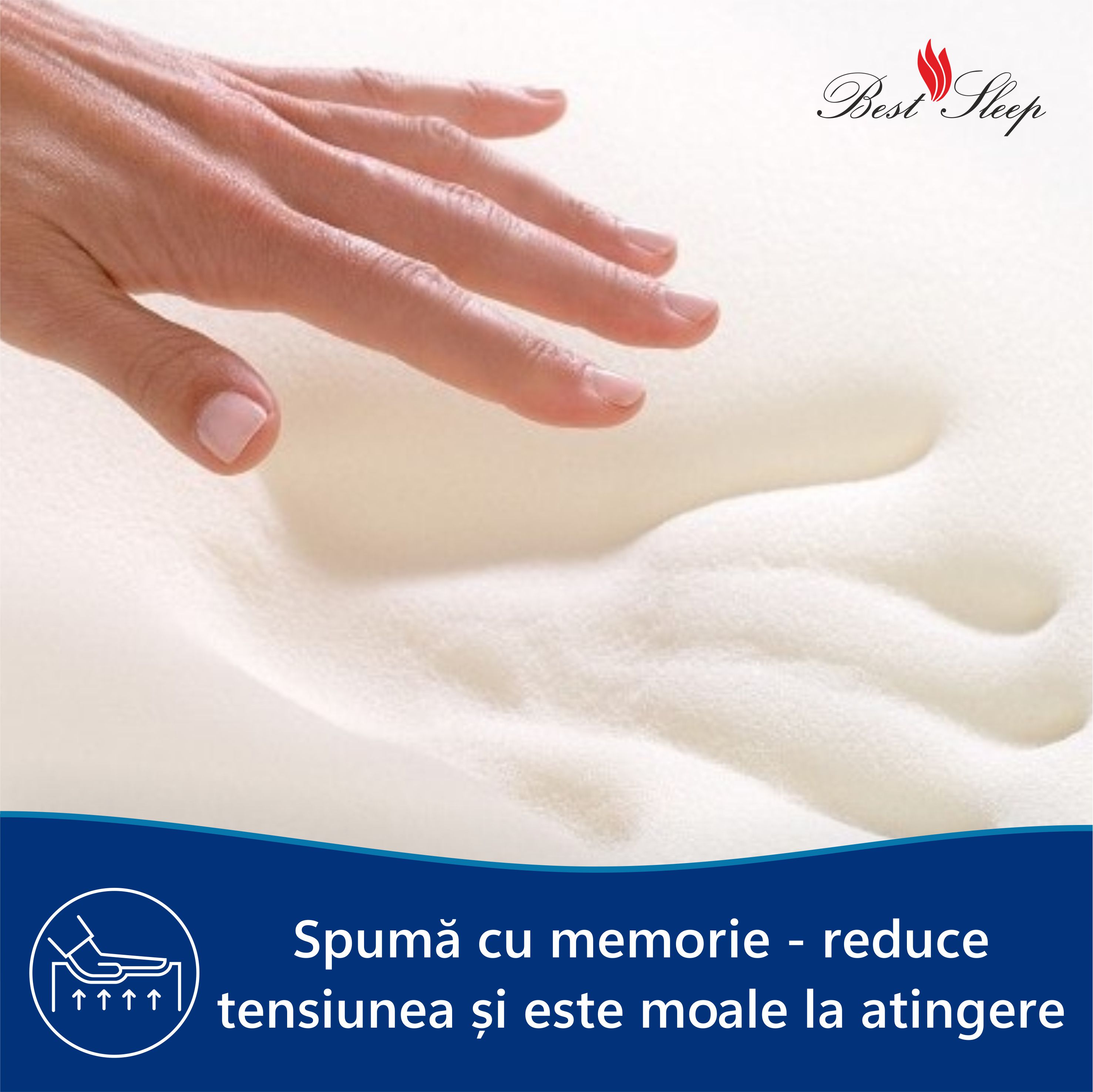 Saltea Ortopedica, Best sleep, Univers, 160X200x20cm,15+3+2, Spuma poliuretanica cu memorie, matlasata cu memorie — imaginea 6