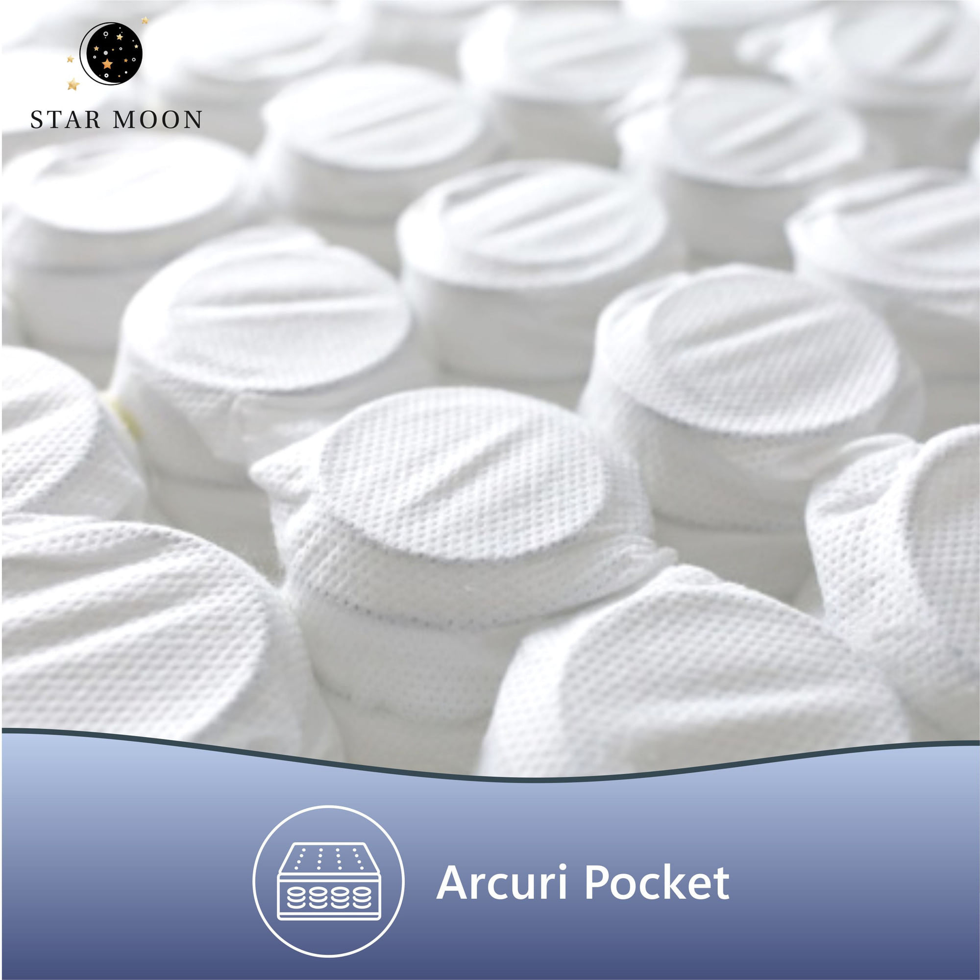 Saltea Ortopedica, Star Moon, Argan Pocket 100x190x25 cm, spuma poliuretanica, arcuri ambalate individual — imaginea 4