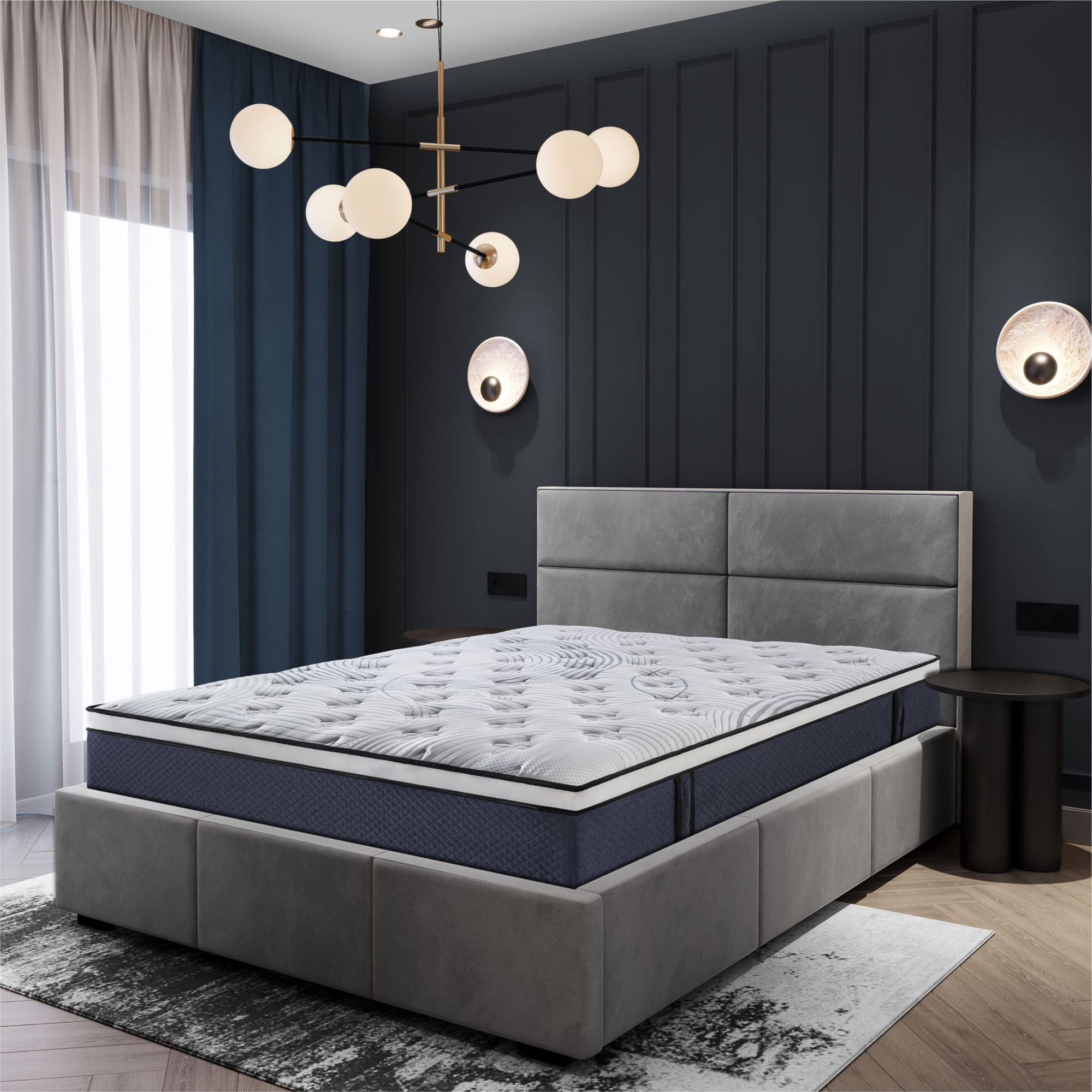 Saltea ortopedica Best Sleep Ocean, 190x200x33cm, Arcuri Pocket, spuma memory, 7 zone de confort, fermitate medie — imaginea 6