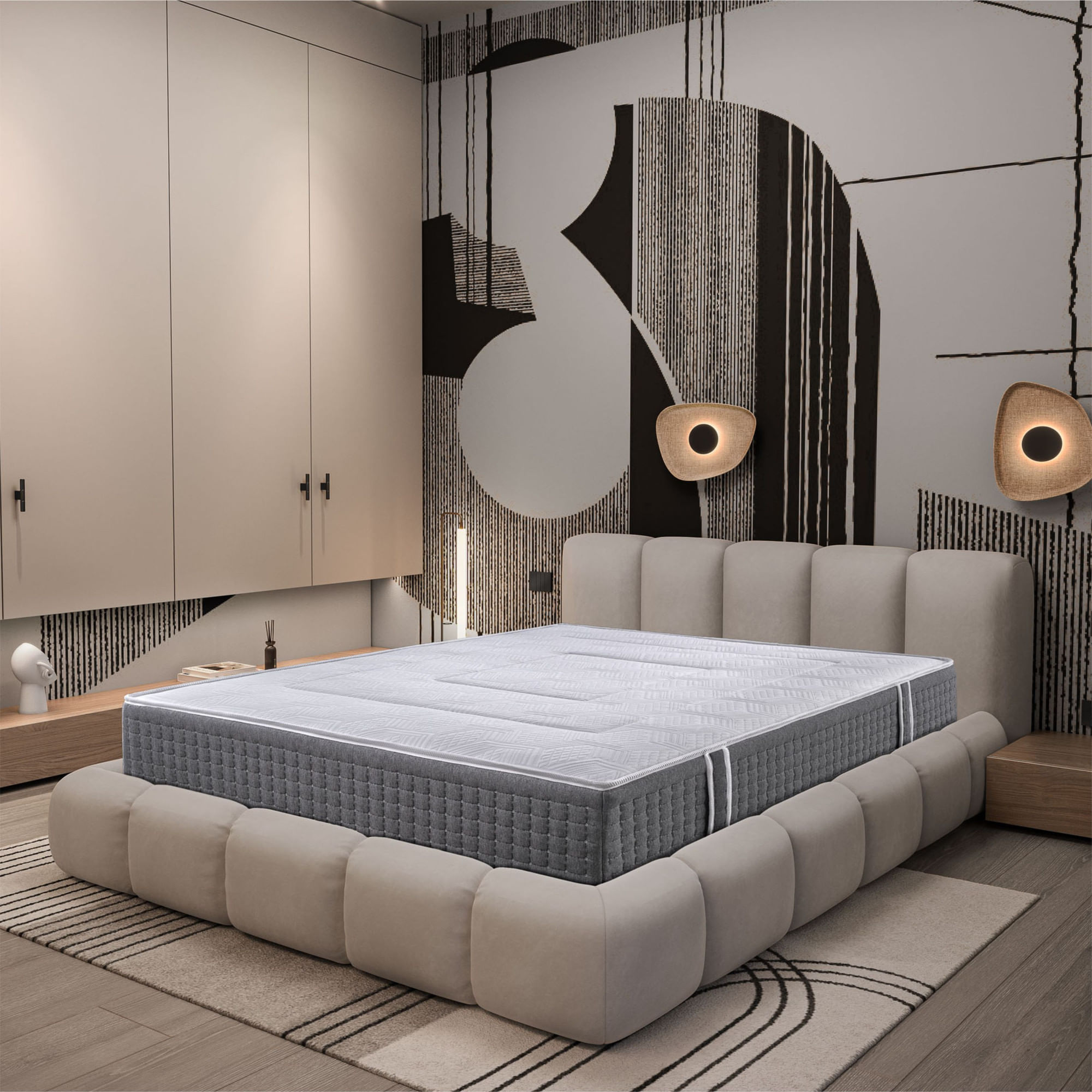 Saltea superortopedica Best Sleep Active, 170x190x34cm, Arcuri Pocket, high resilience, memory, 7 zone de confort — imaginea 2