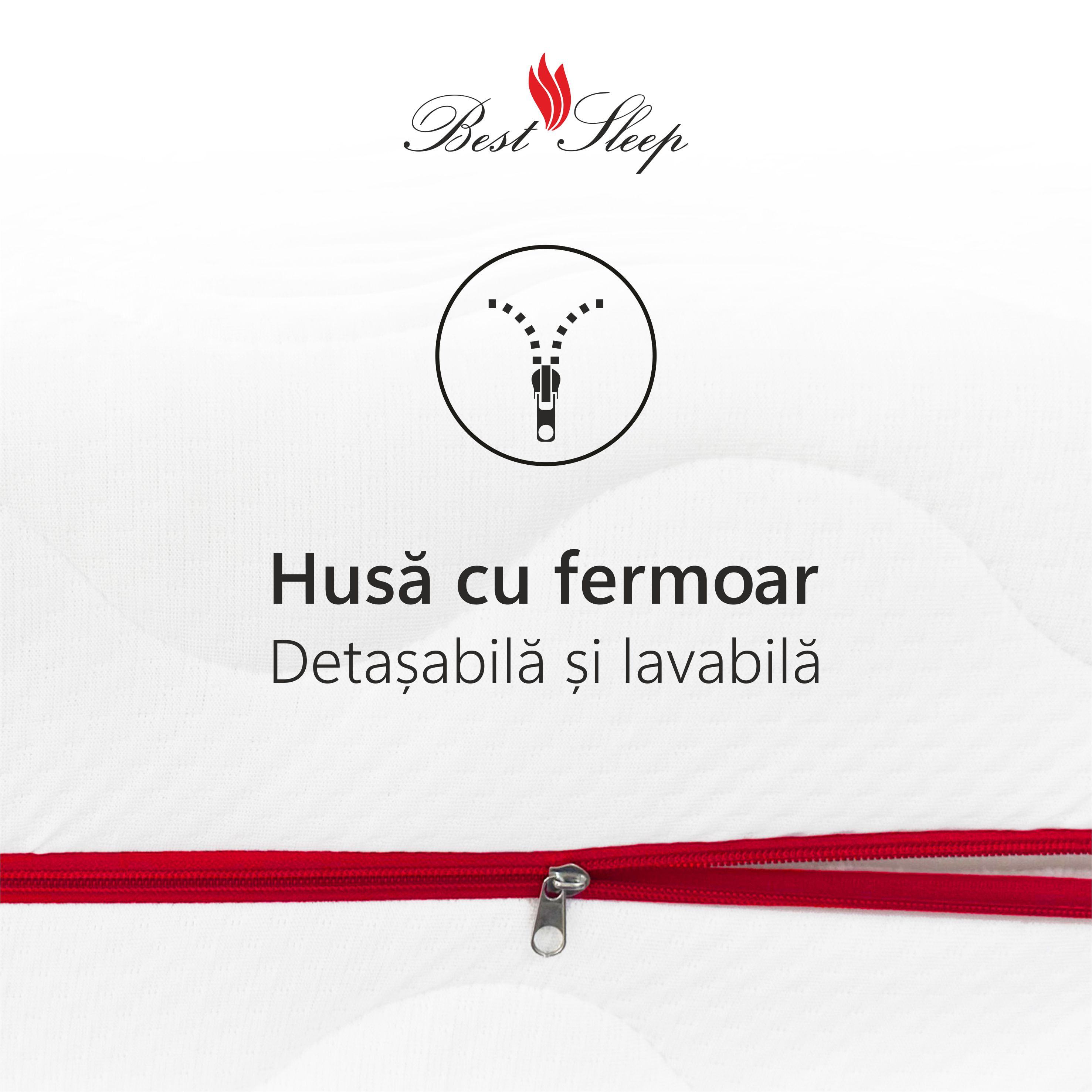 Saltea Ortopedica, BestSleep, Waves,97x200x25 cm,21+4 Memory, spuma poliuretanica cu memorie, husa detasabila — imaginea 4