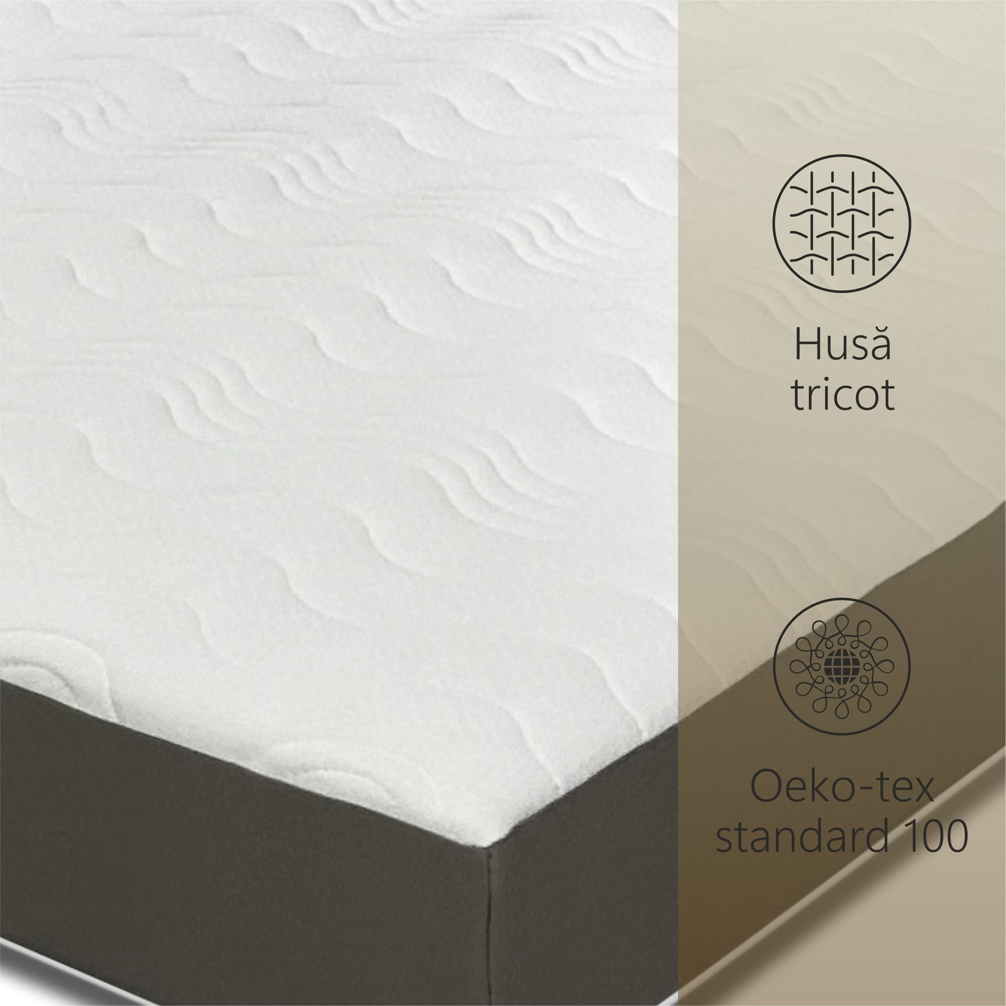 Saltea ortopedica, Best Sleep Color Line Gray, 80x190x14cm, spuma poliuretanica, hipoalegenic, reversibila, ferma — imaginea 2