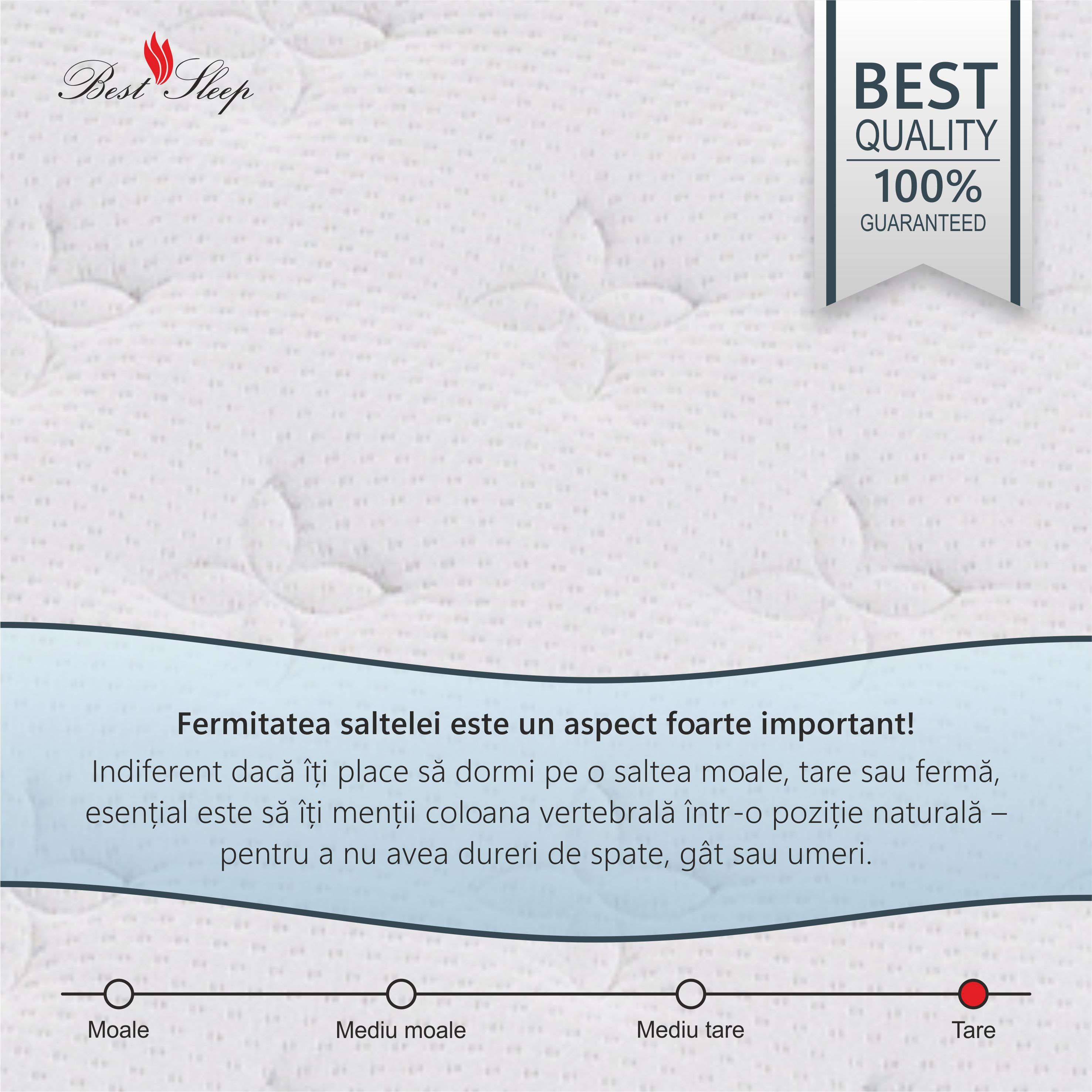 Saltea Ortopedica, Best Sleep, Infinity Blue 160X200x35 cm, spuma poliuretanica si arcuri ambalate individual — imaginea 4