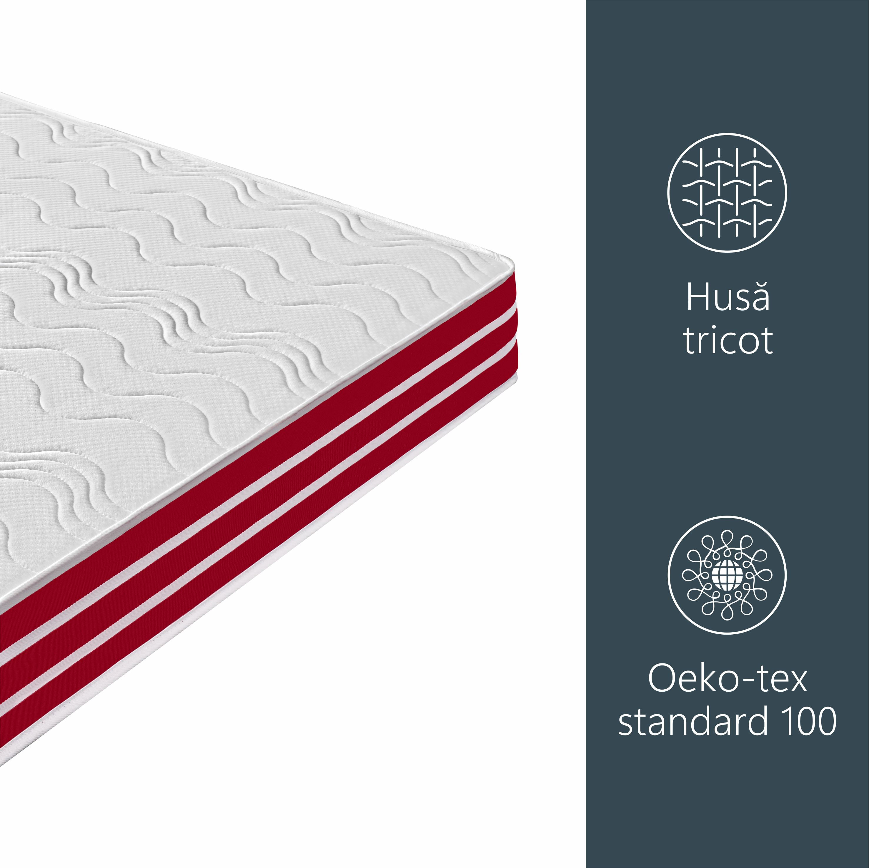 Saltea Ortopedica, Best Sleep, Diamond red plus,100x190x18cm, 14+3 memory, spuma poliuretanica cu memorie — imaginea 4