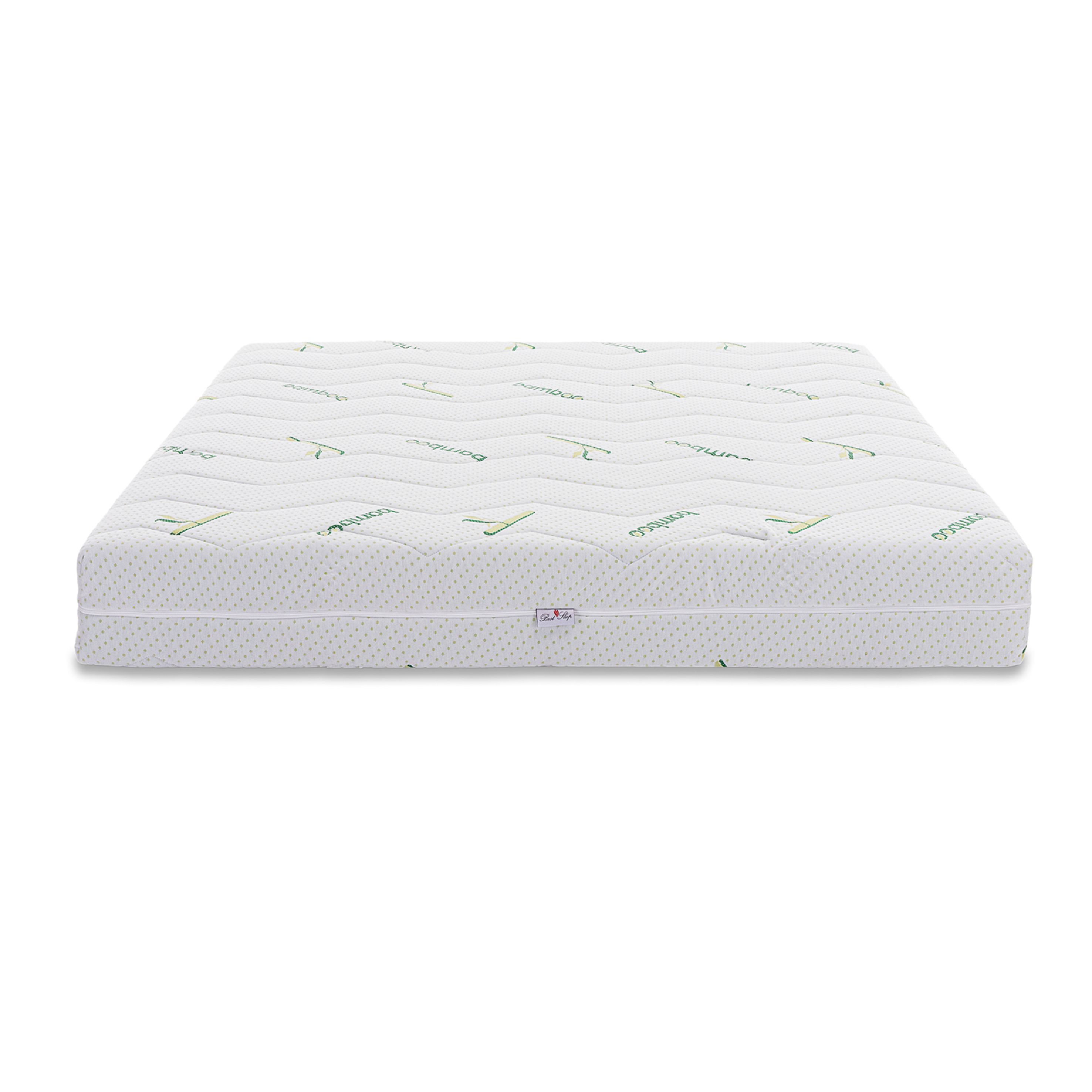Saltea Ortopedica, Best Sleep Bamboo Feel 11cm, 70x200x11cm, Spuma poliuretanica, , lavabila, matlasata, fibre de bambus