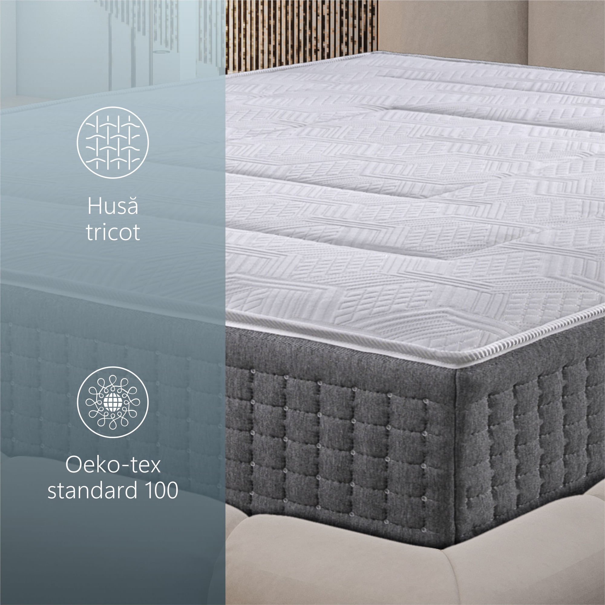 Saltea superortopedica Best Sleep Active, 80x200x34cm, Arcuri Pocket, high resilience, memory, 7 zone de confort — imaginea 4