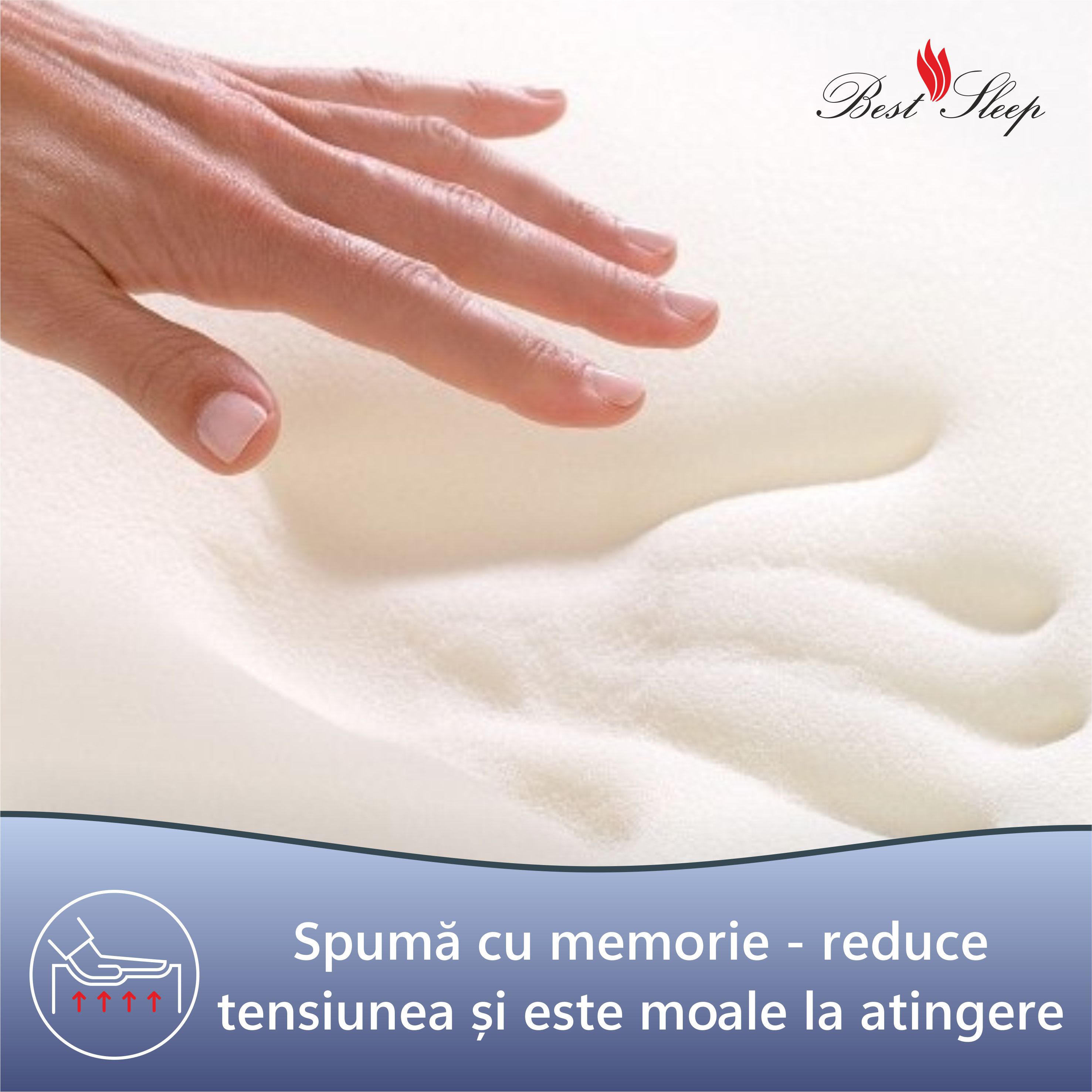 Saltea Ortopedica, Star Moon, Argan Memory, 140x190x30 cm, 26+4, Spuma poliuretanica cu memorie, fermitate medie — imaginea 2