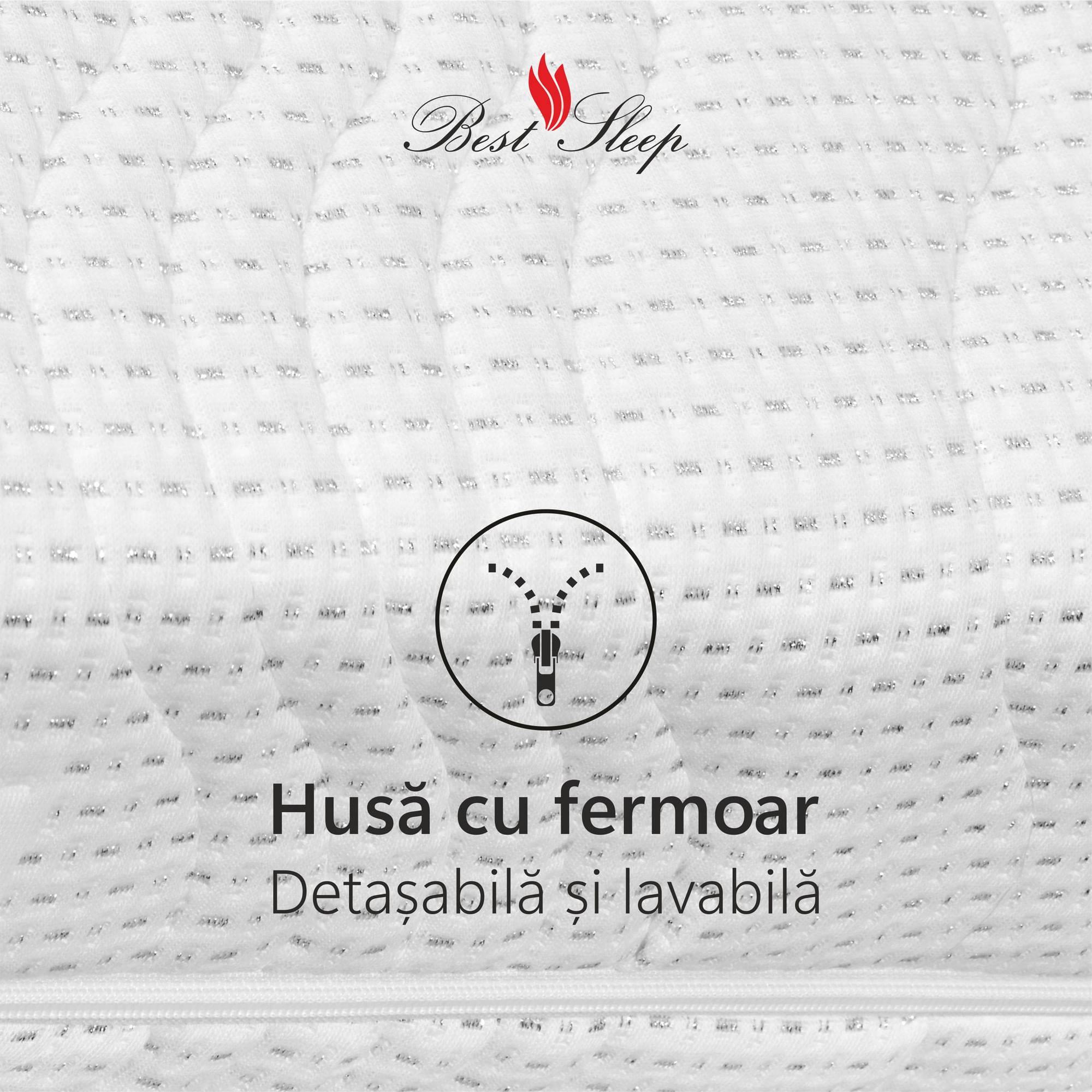 Saltea Ortopedica, Best Sleep, Silver Sleep Argentum 24+5+1, 150x190x30 cm, spuma cu memorie, fir cu ioni de argint — imaginea 3