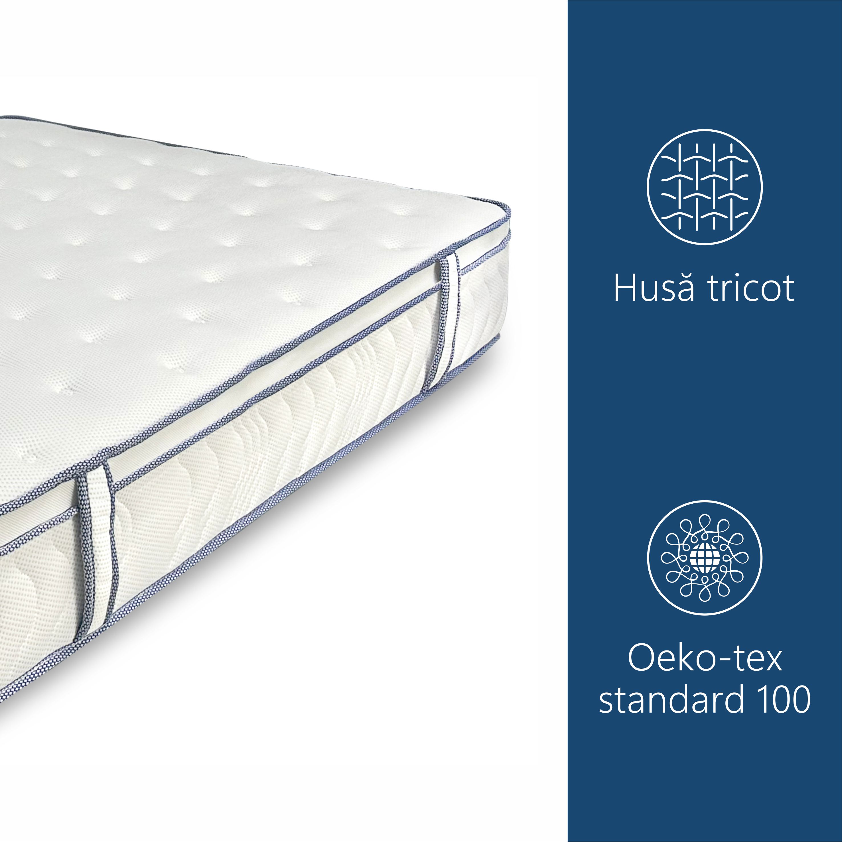 Saltea superortopedica Best Sleep, Ressort, 100x200x25, arcuri impachetate, spuma memory, fermitate medie — imaginea 2