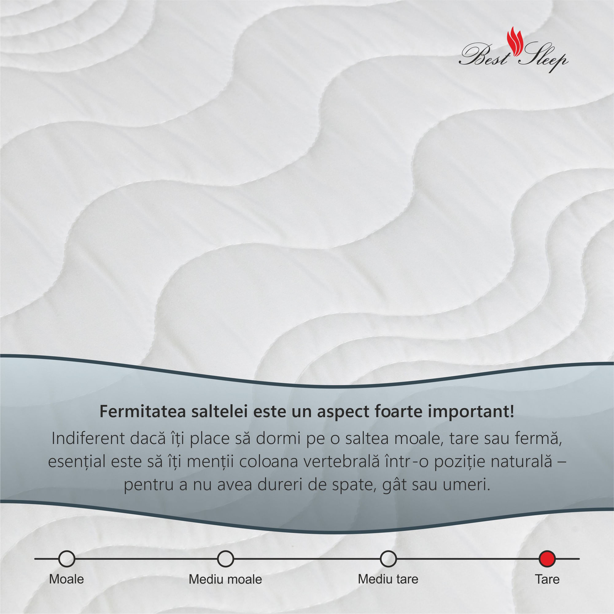 Saltea ortopedica BEST SLEEP Edition Double Side, 80x200x18cm, spuma poliuretanica, hipoalergenica, antibacteriana — imaginea 3