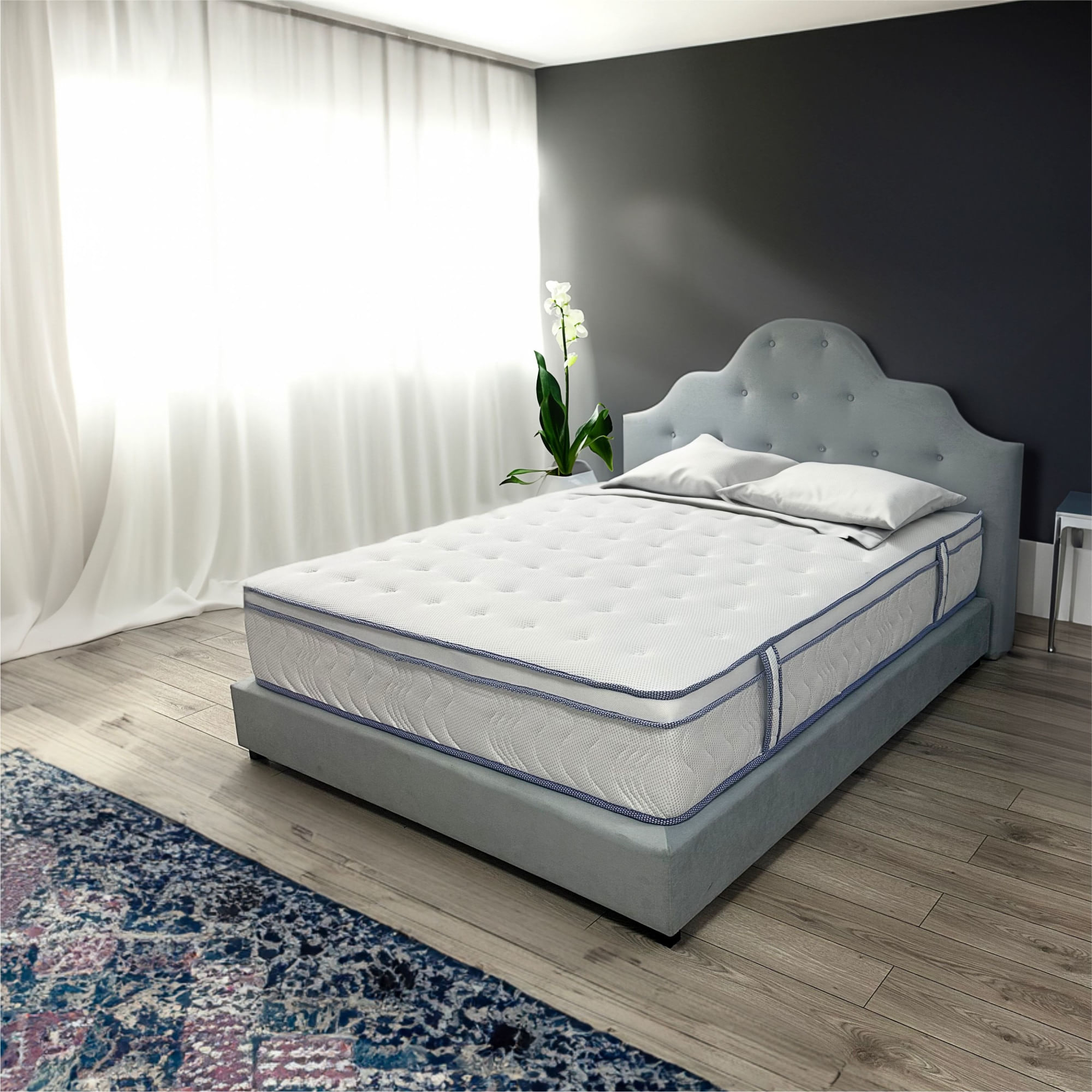 Saltea superortopedica Best Sleep, Ressort, 150x200x25, arcuri impachetate, spuma memory, fermitate medie — imaginea 4