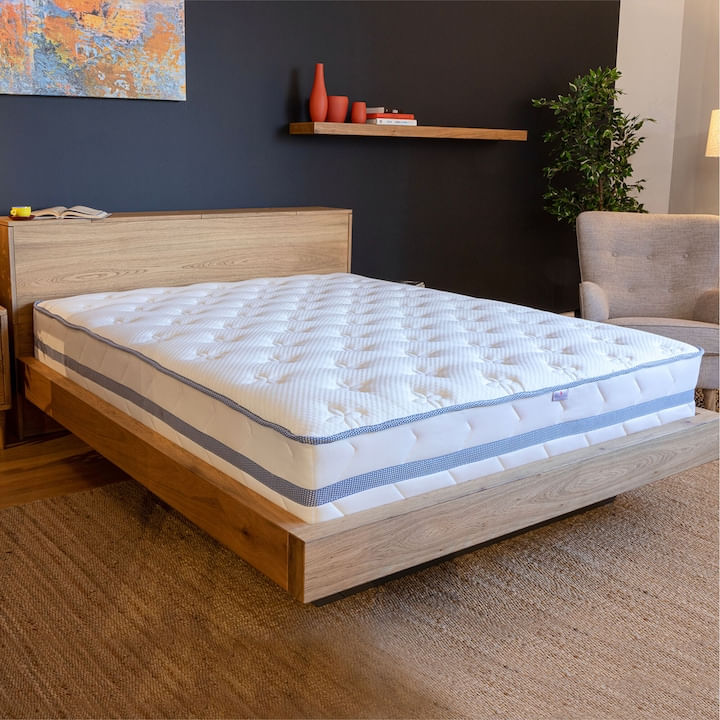 Saltea Ortopedica, Best Sleep, Infinity Blue 190x200x35 cm, spuma poliuretanica si arcuri ambalate individual — imaginea 5