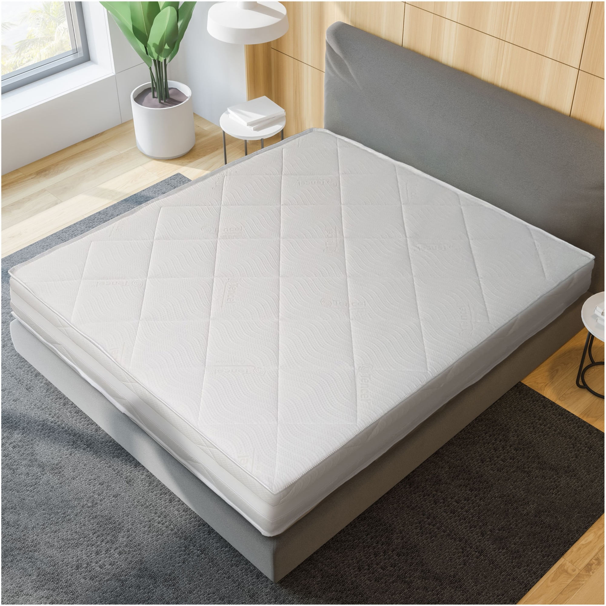 Saltea ortopedica, Best Sleep Grande, pentru persoane cu greutate, 80x200x30 cm, spuma cu memorie, cocos, Tencel — imaginea 5