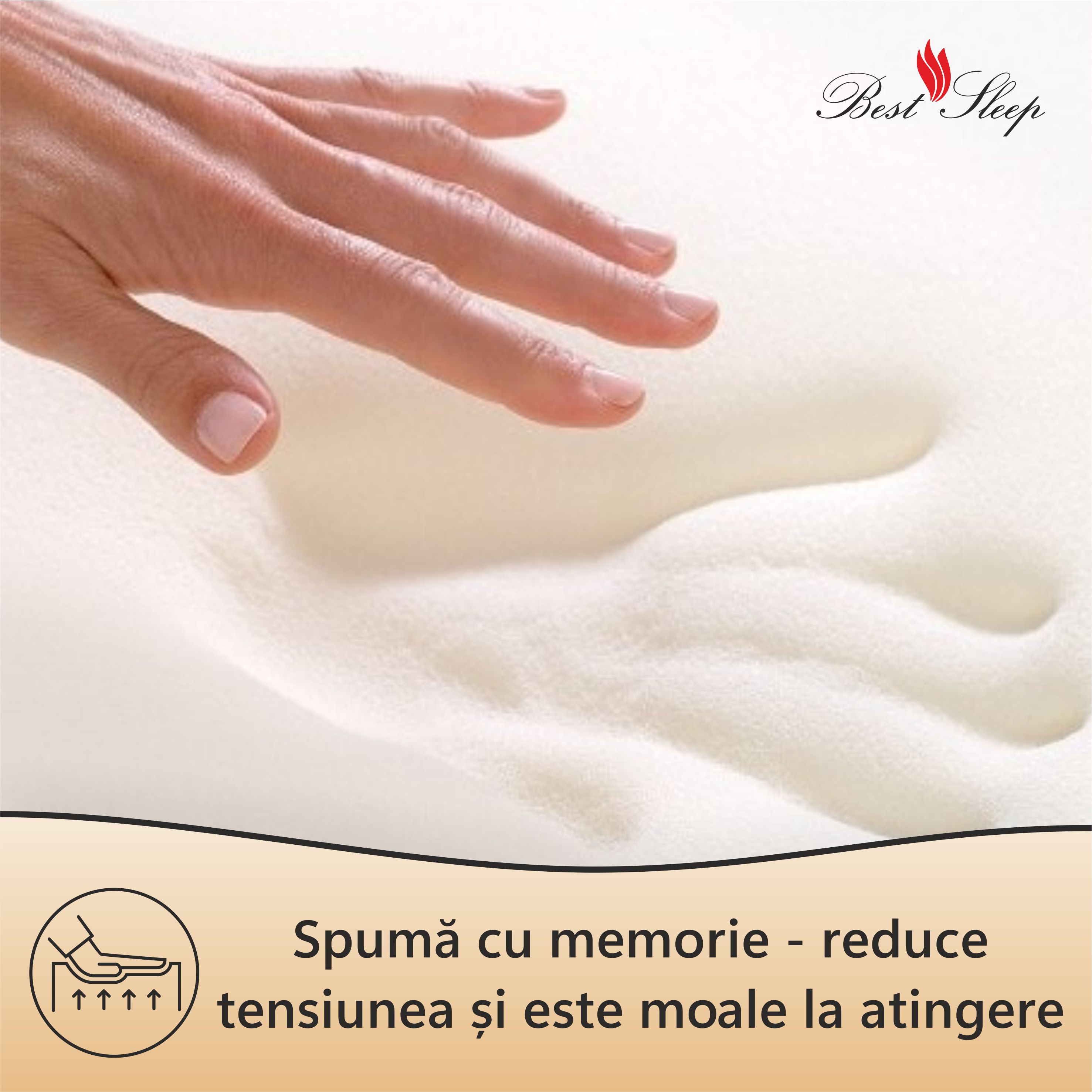 Saltea Ortopedica, Best Sleep, Best Bambus, 120x190x25 cm, 20+4+1, latex cool gel, hipoalergenica — imaginea 3