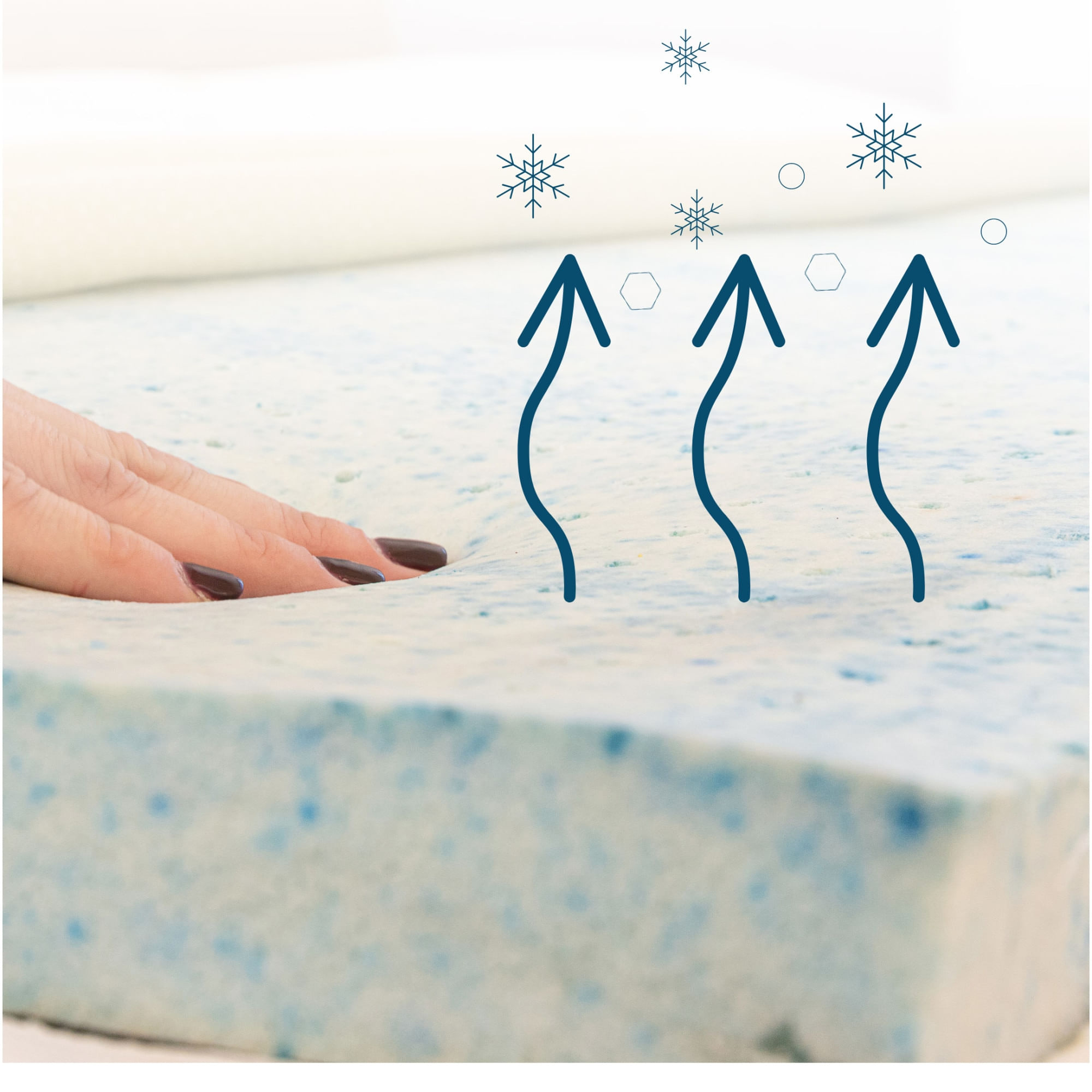 Saltea Ortopedica, Best Sleep, Argentum Cool Memory, 140X190x30 cm, spuma poliuretanica cu particule gel, — imaginea 2