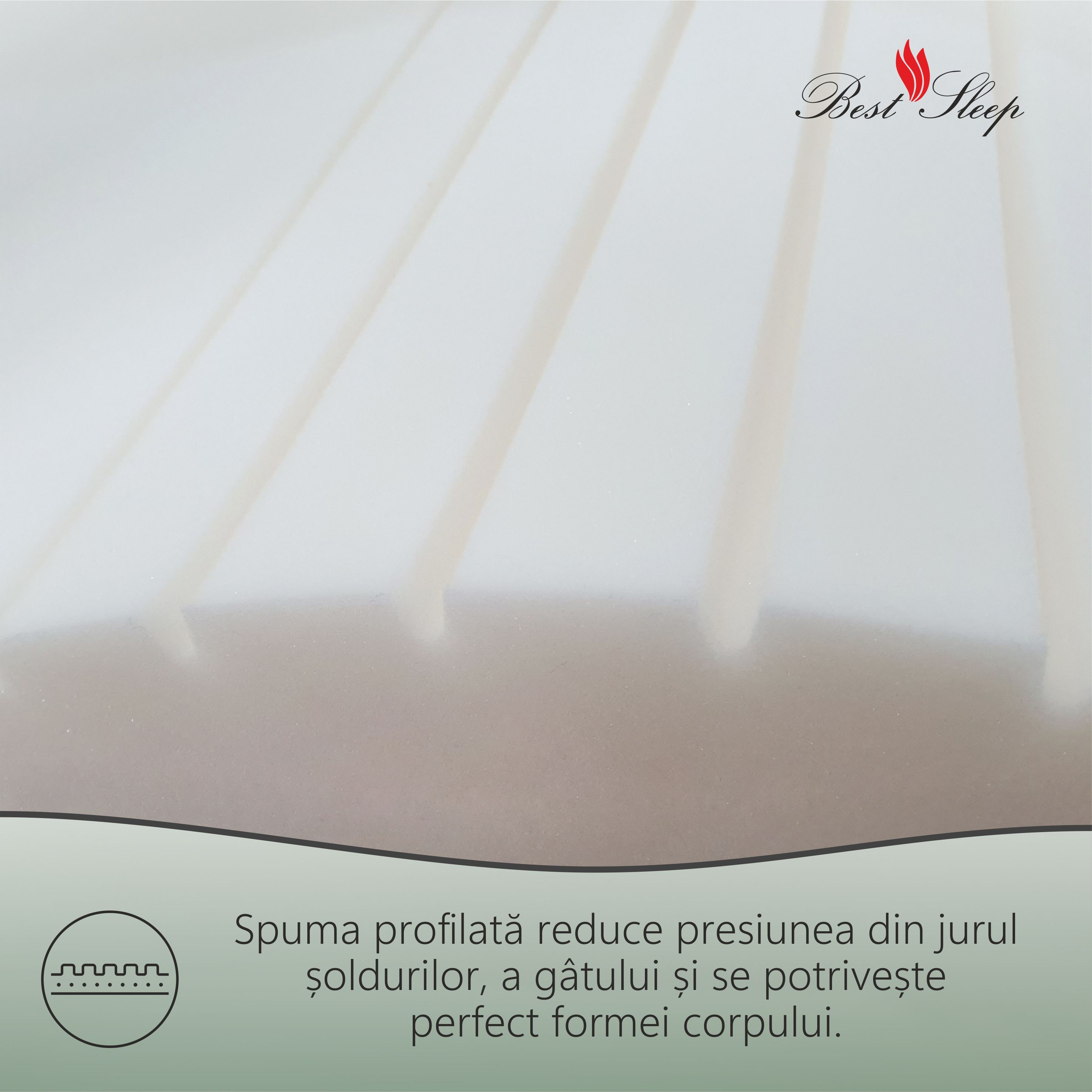 Saltea Ortopedica, BestSleep Bamboo Feel 25cm, 140x200x25cm, Spuma poliuretanica, , lavabila, matlasata, fibre de bambus — imaginea 2