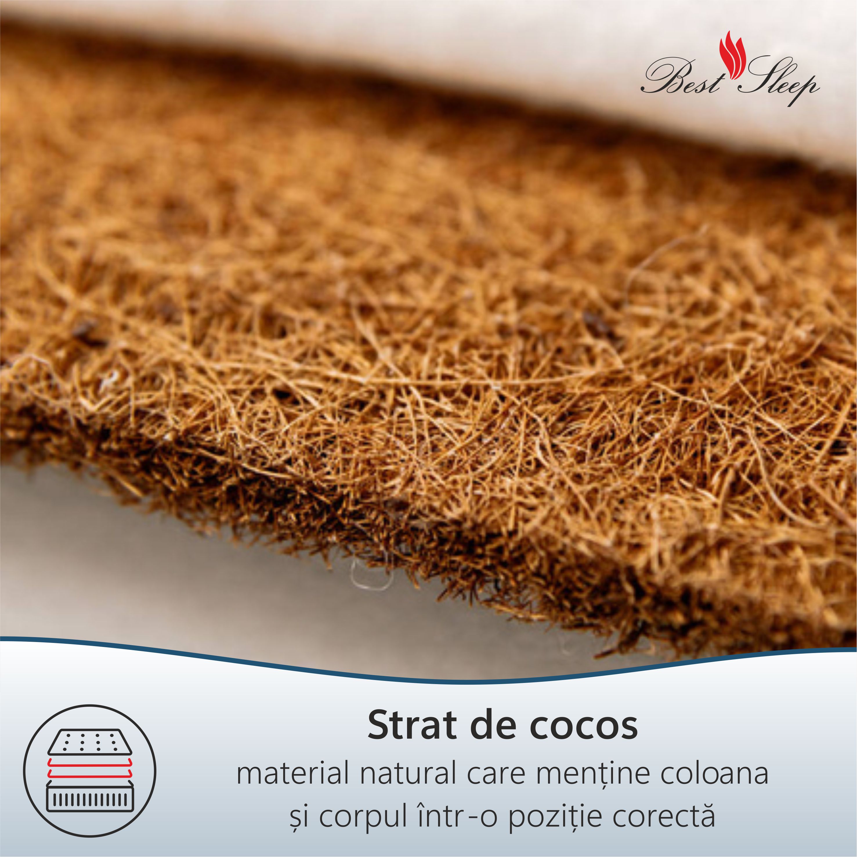 Saltea ortopedica BEST SLEEP Latex Lux, 180x200x23cm, cu latex, hipoalergenic, antibacterian, ferma — imaginea 5