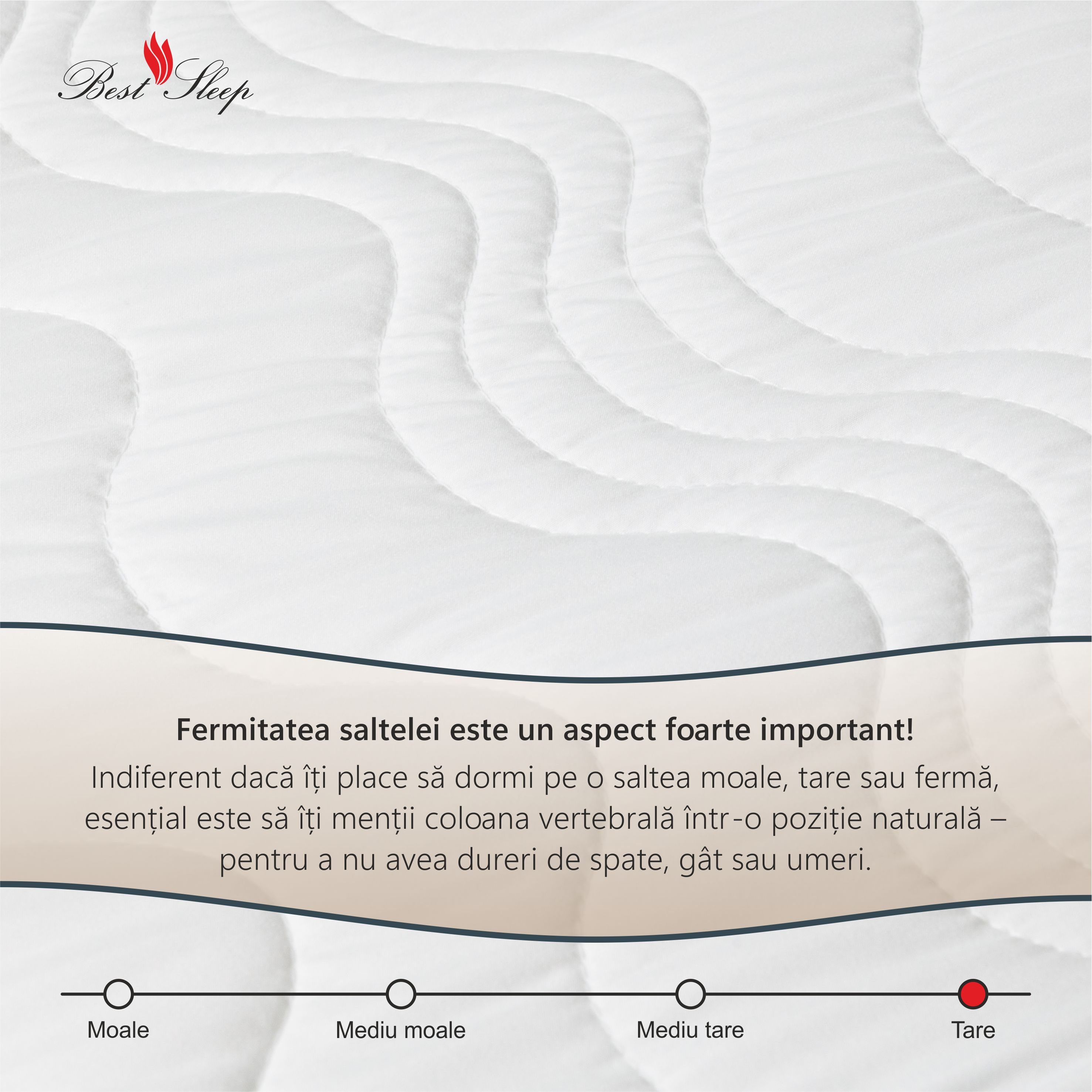 Saltea ortopedica BEST SLEEP Diamond Red DoubleSide, 120x200x30, spuma poliuretanica, hipoalergenica, reversibila, ferma — imaginea 3