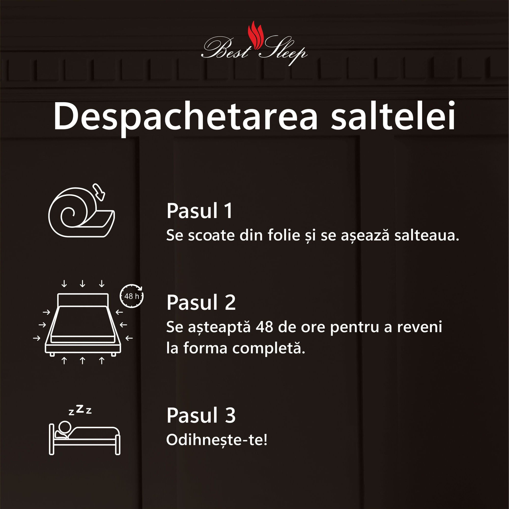 Saltea Ortopedica, Best Sleep, Yellow Diamond, 180x200x27 cm, 7+12+3+3+2, Spuma poliuretanica cu memorie, arcuri pocketa — imaginea 2
