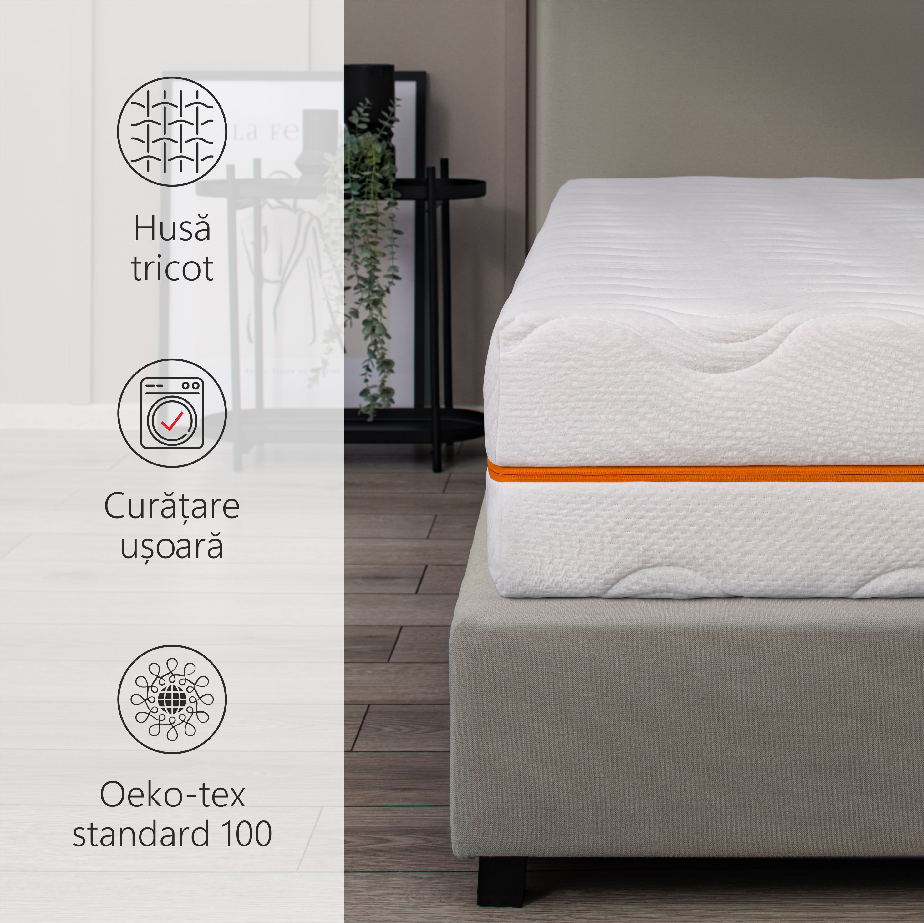 Saltea Ortopedica, Best Sleep, Supreme 18+5+2 High Resilience 100x200x25 cm, DoubleSide, hipoalegenic — imaginea 6