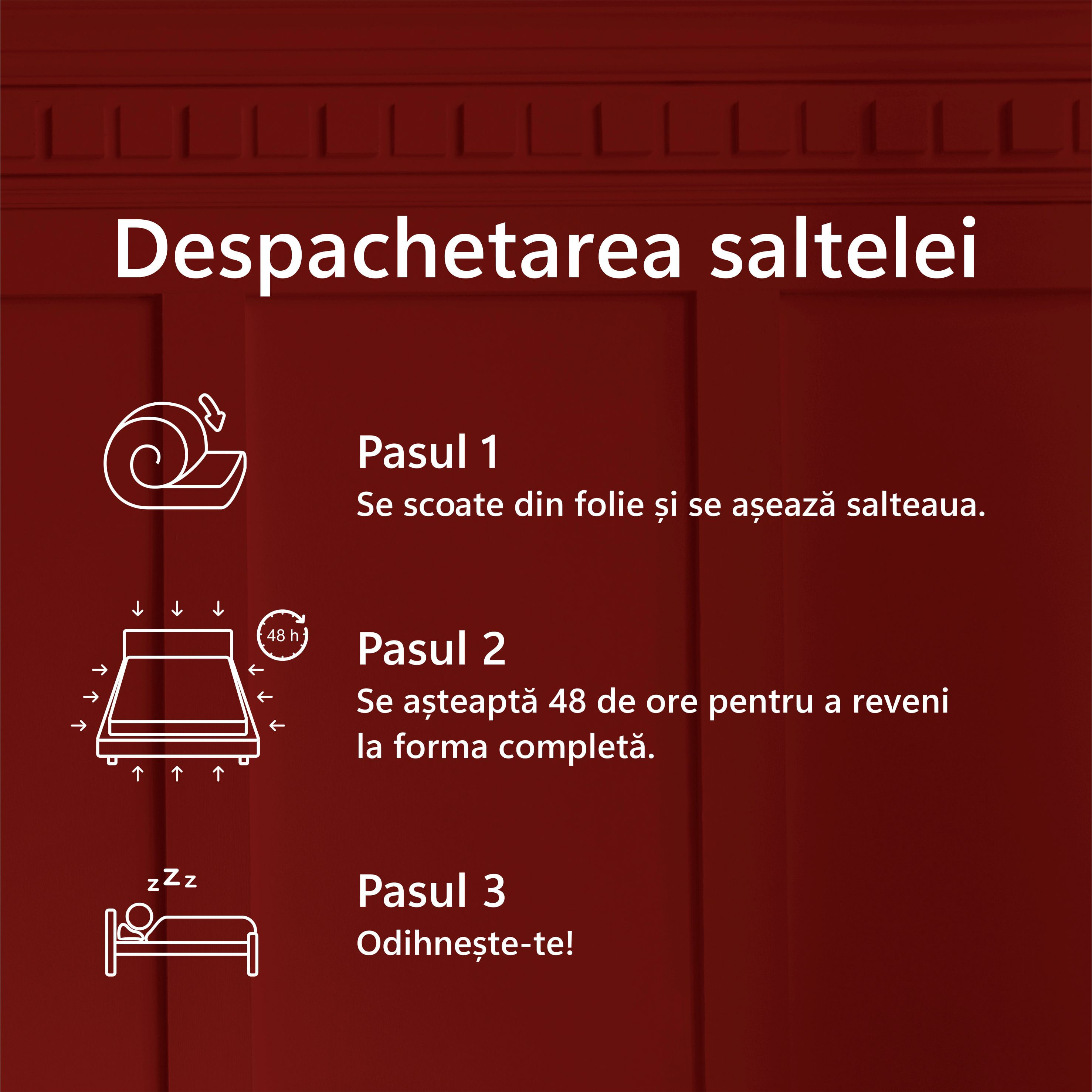 Saltea Ortopedica,Best Sleep,Relaxation Corner Bordeaux 15+3+1,150x200x19 cm,spuma Poliuretanica cu memorie — imaginea 4