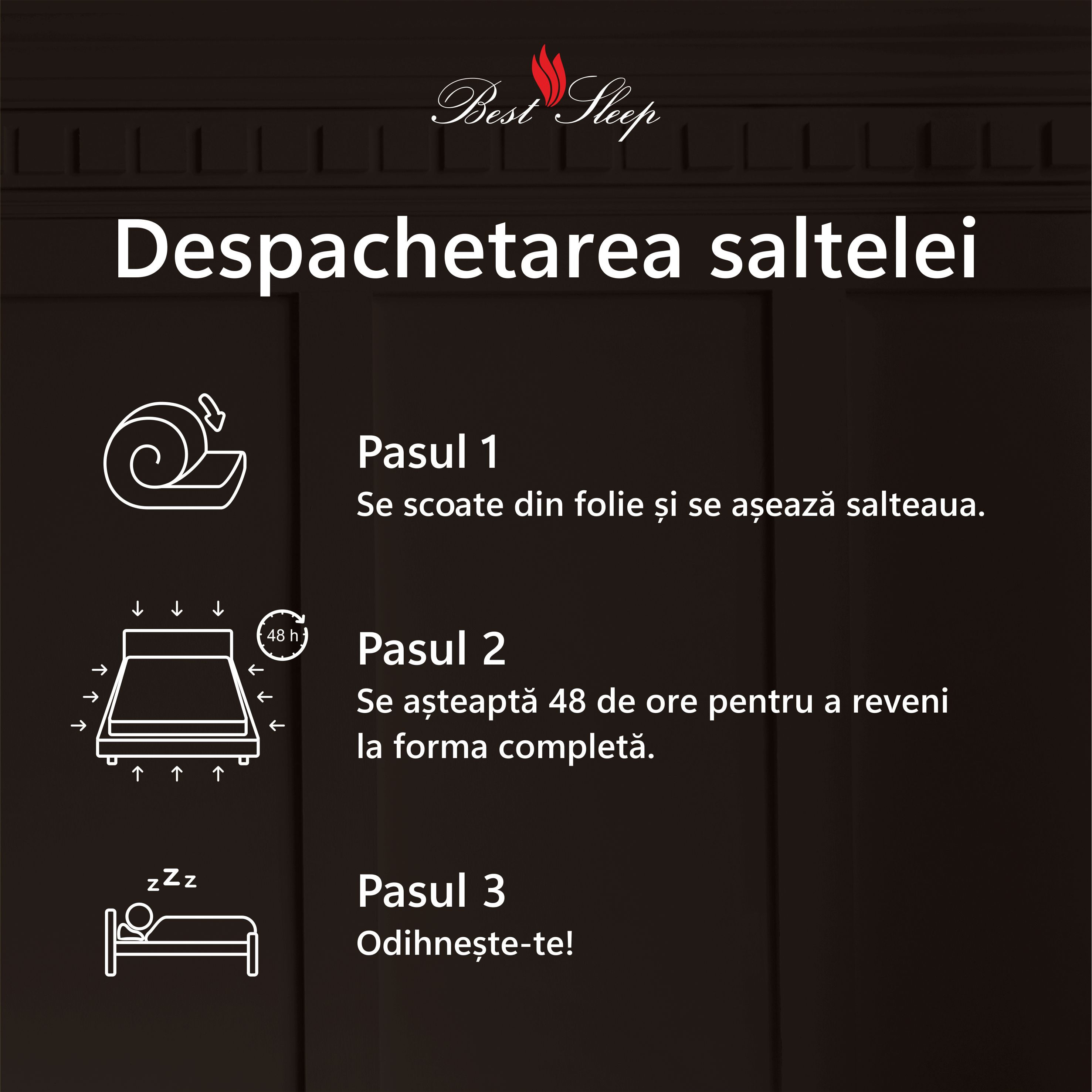 Saltea Ortopedica, Best Bambus Double Side, Best Sleep,75x200x20cm, spuma poliuretanica cu memorie si latex — imaginea 2