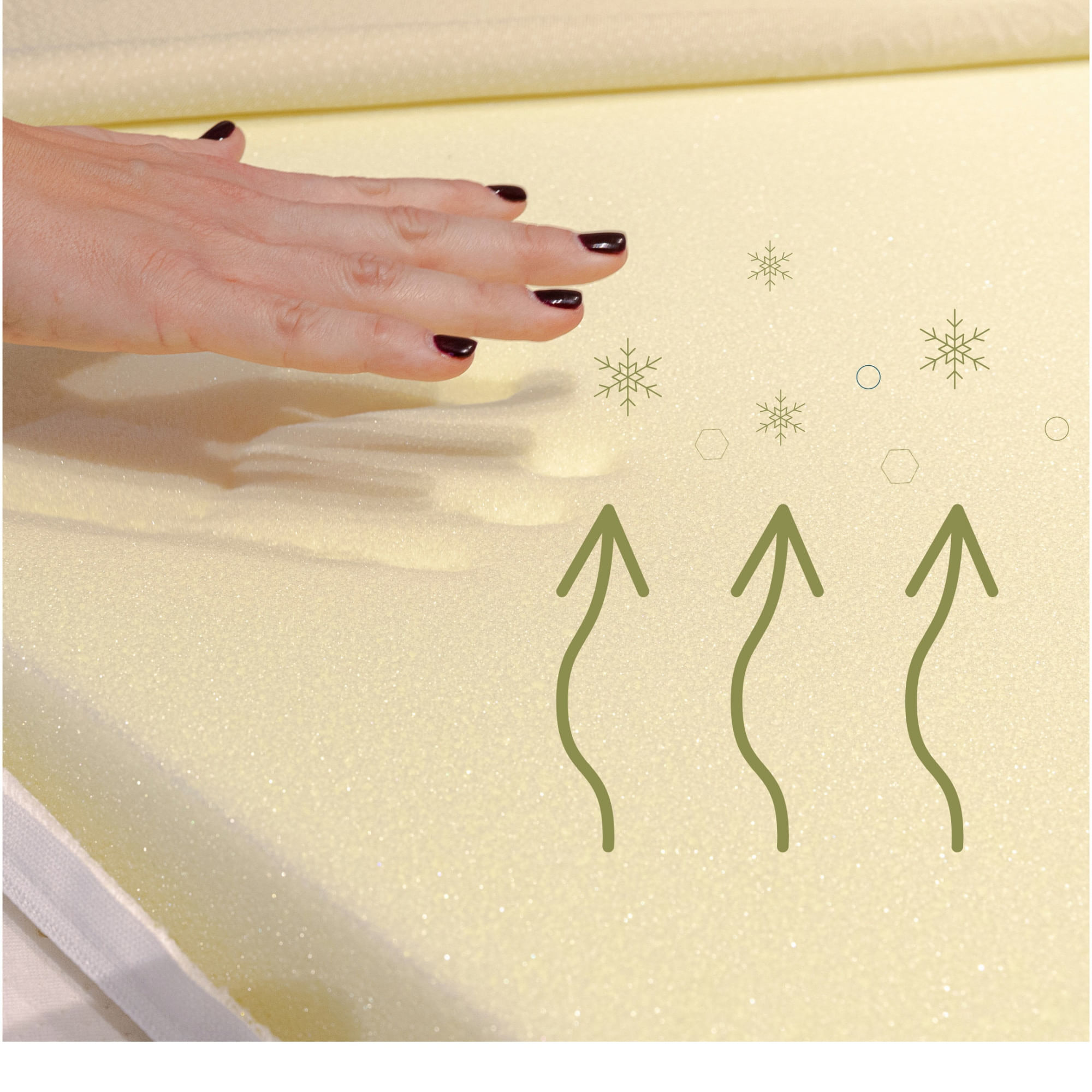 Saltea Ortopedica, Best Sleep, Luxe Memory Aloe Vera, 170X190x25 cm, spuma cu memorie cu infuzie de aloe vera — imaginea 3