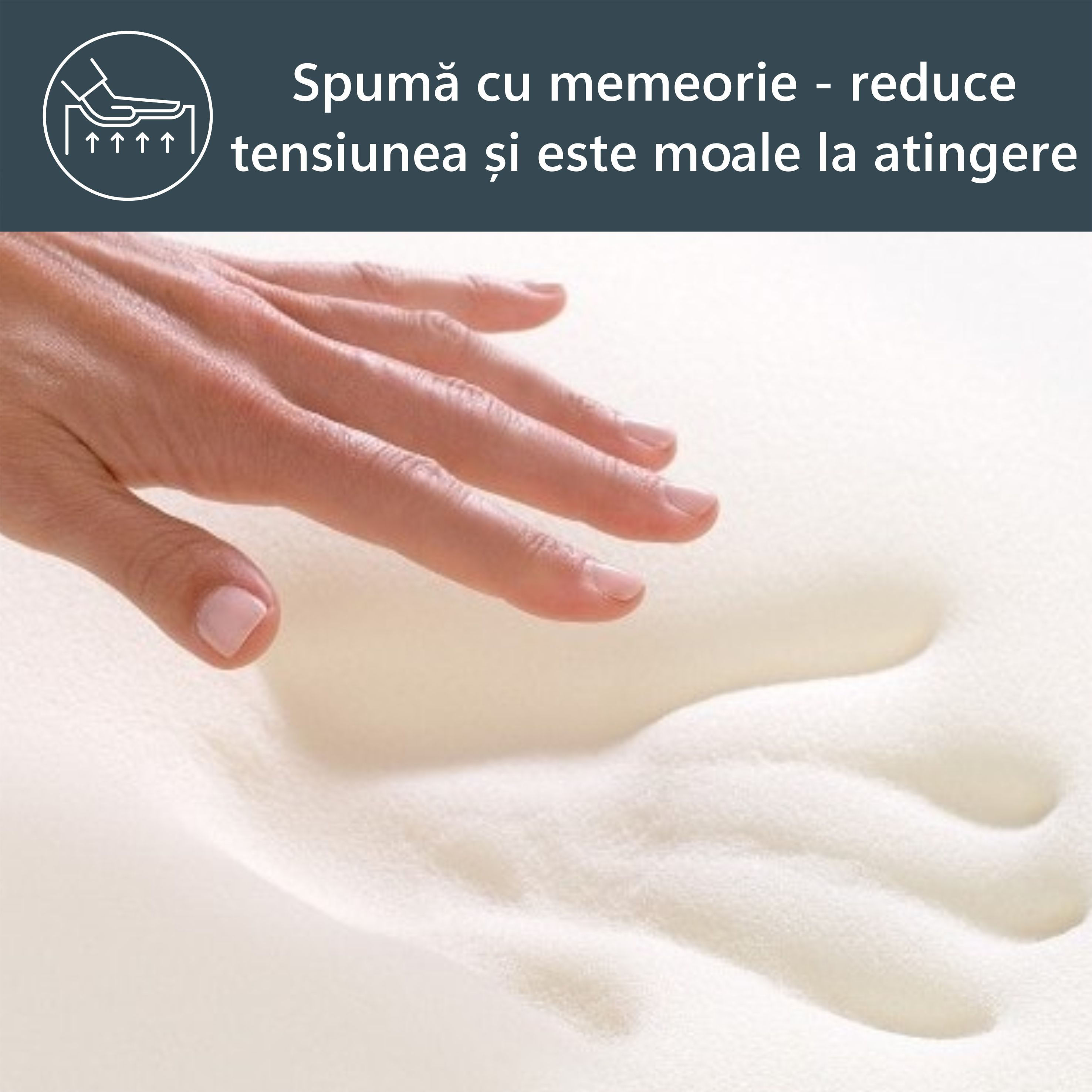 Saltea Ortopedica, Best Sleep, Diamond red plus,145x190x18cm, 14+3 memory, spuma poliuretanica cu memorie — imaginea 2