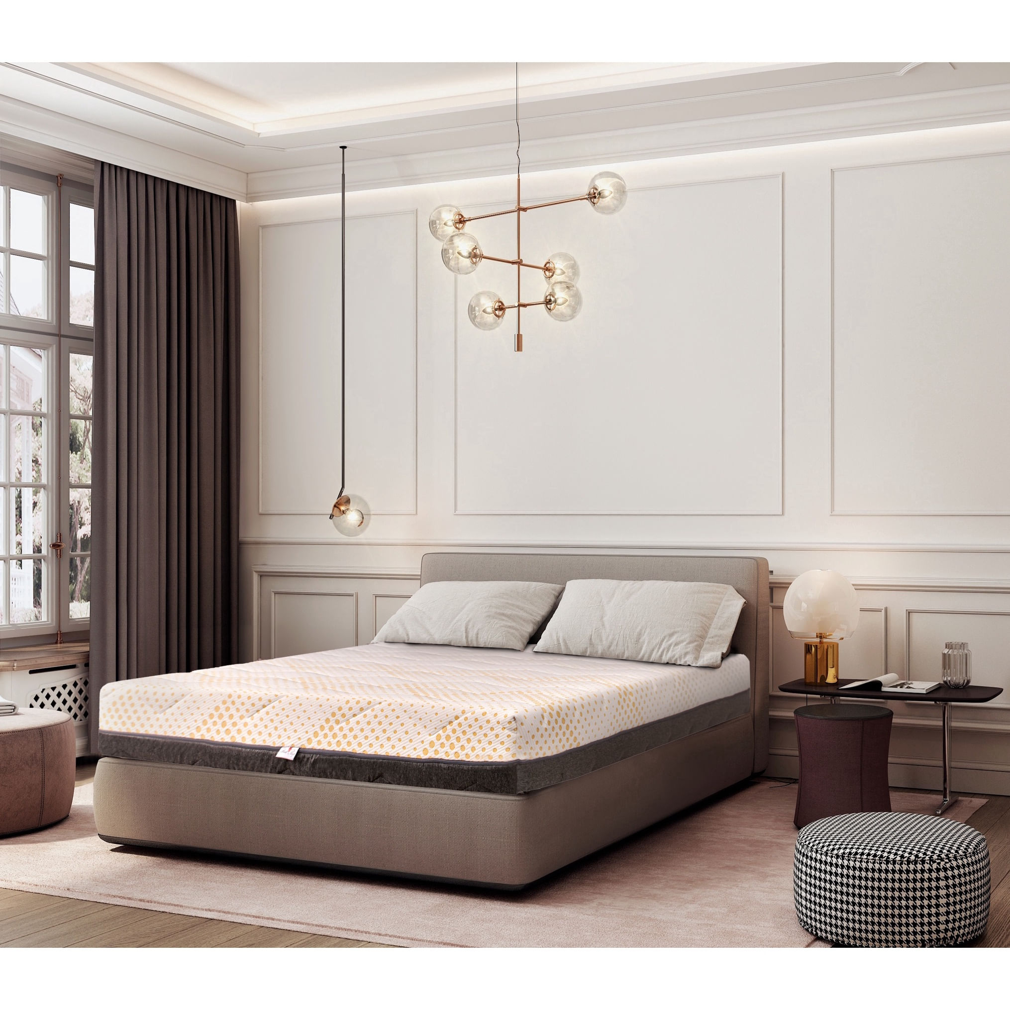 Saltea Ortopedica, Best Sleep, Yellow Diamond, 100x190x30 cm, 25+4+1, Spuma poliuretanica cu memorie, hipoalergenica — imaginea 2
