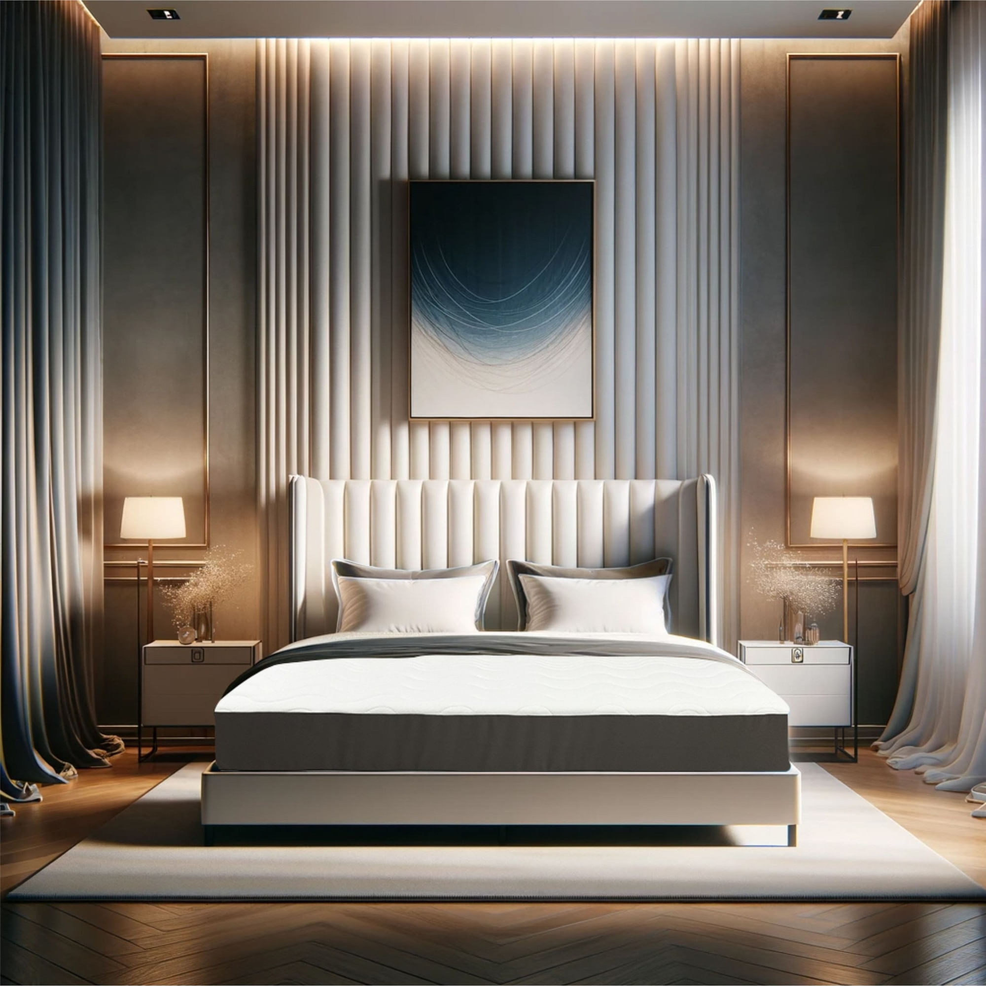 Saltea ortopedica, Best Sleep Color Line Gray, 190x190x10cm, spuma poliuretanica, hipoalegenic, reversibila, ferma — imaginea 4