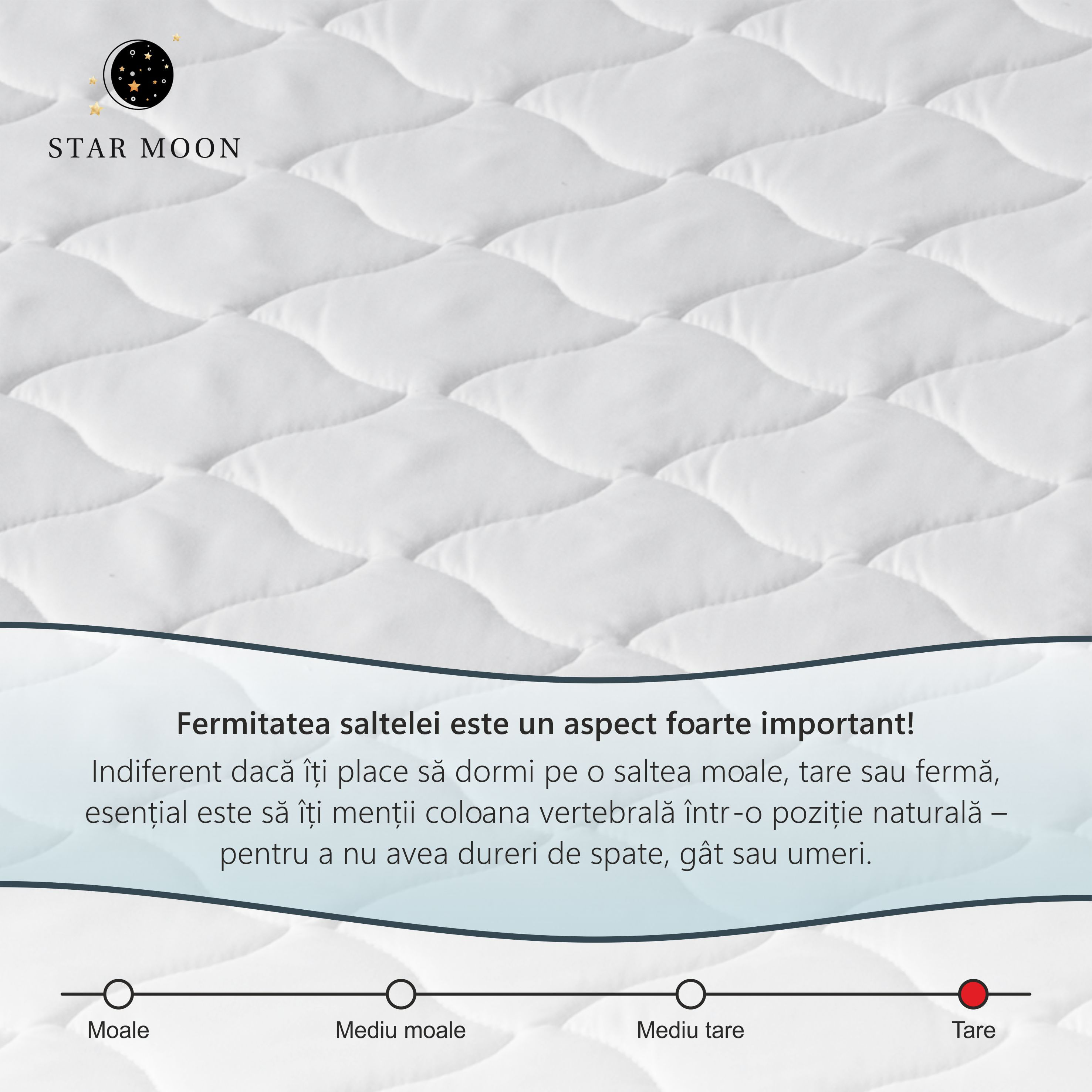 Saltea Ortopedica Star Moon, Athena DoubleSide, 160x190x25cm, spuma poliuretanica, reversibila, ferma — imaginea 2