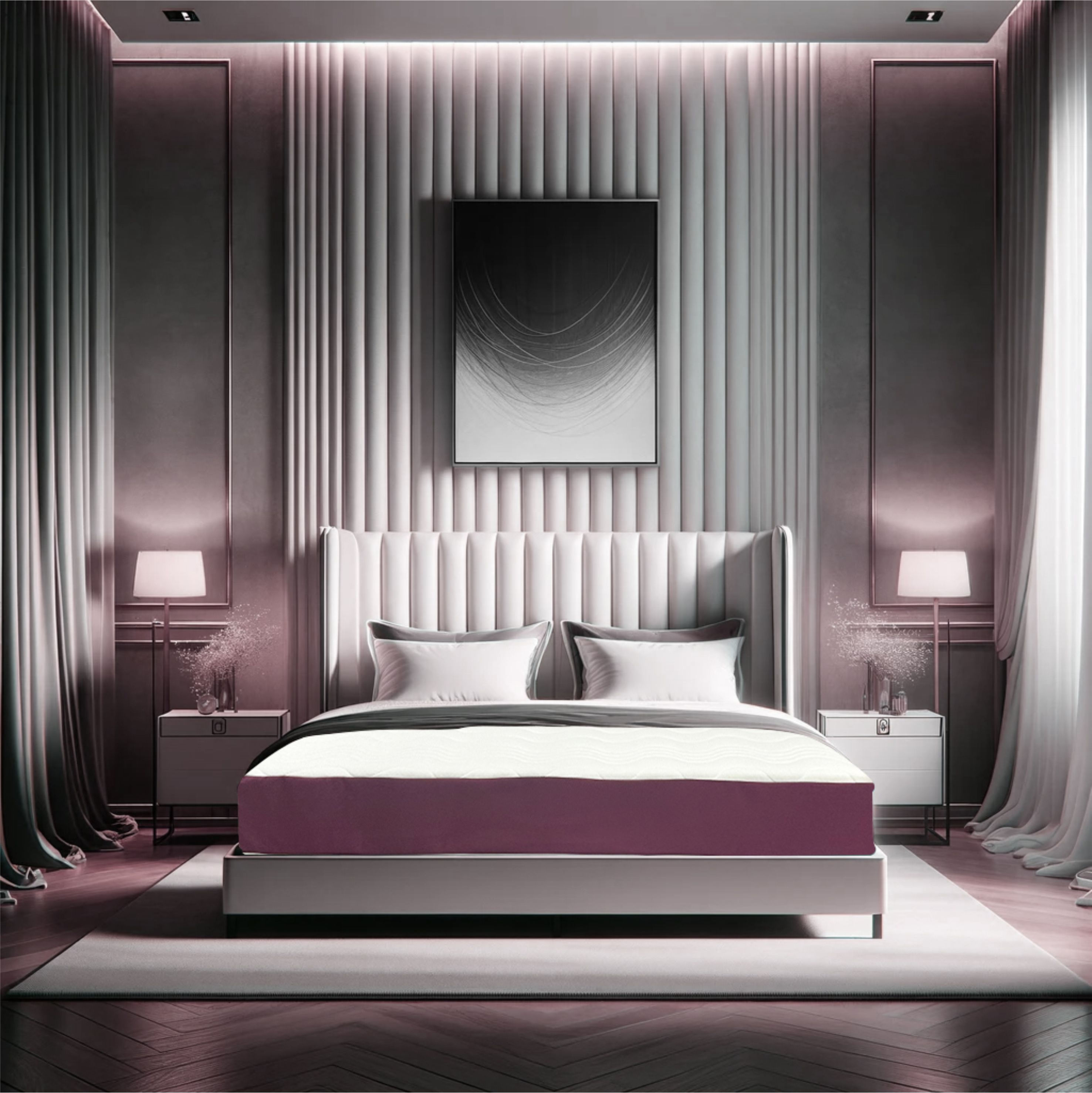 Saltea ortopedica, Best Sleep Color Line Purple, 180x200x18cm, spuma poliuretanica, hipoalegenic, reversibila, ferma — imaginea 6